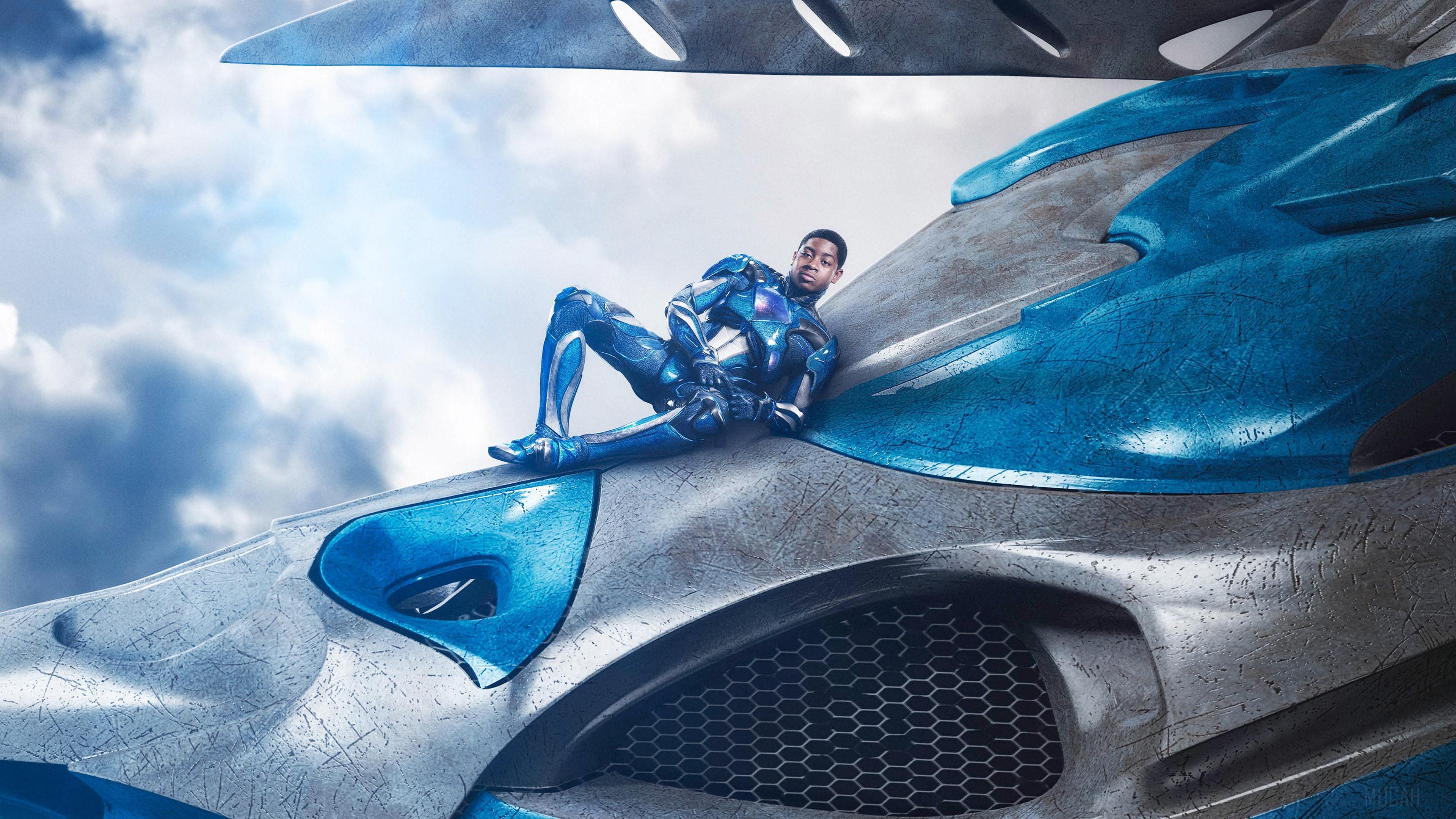 HD wallpaper, 2017 Power Rangers Movie Zord Blue 4K