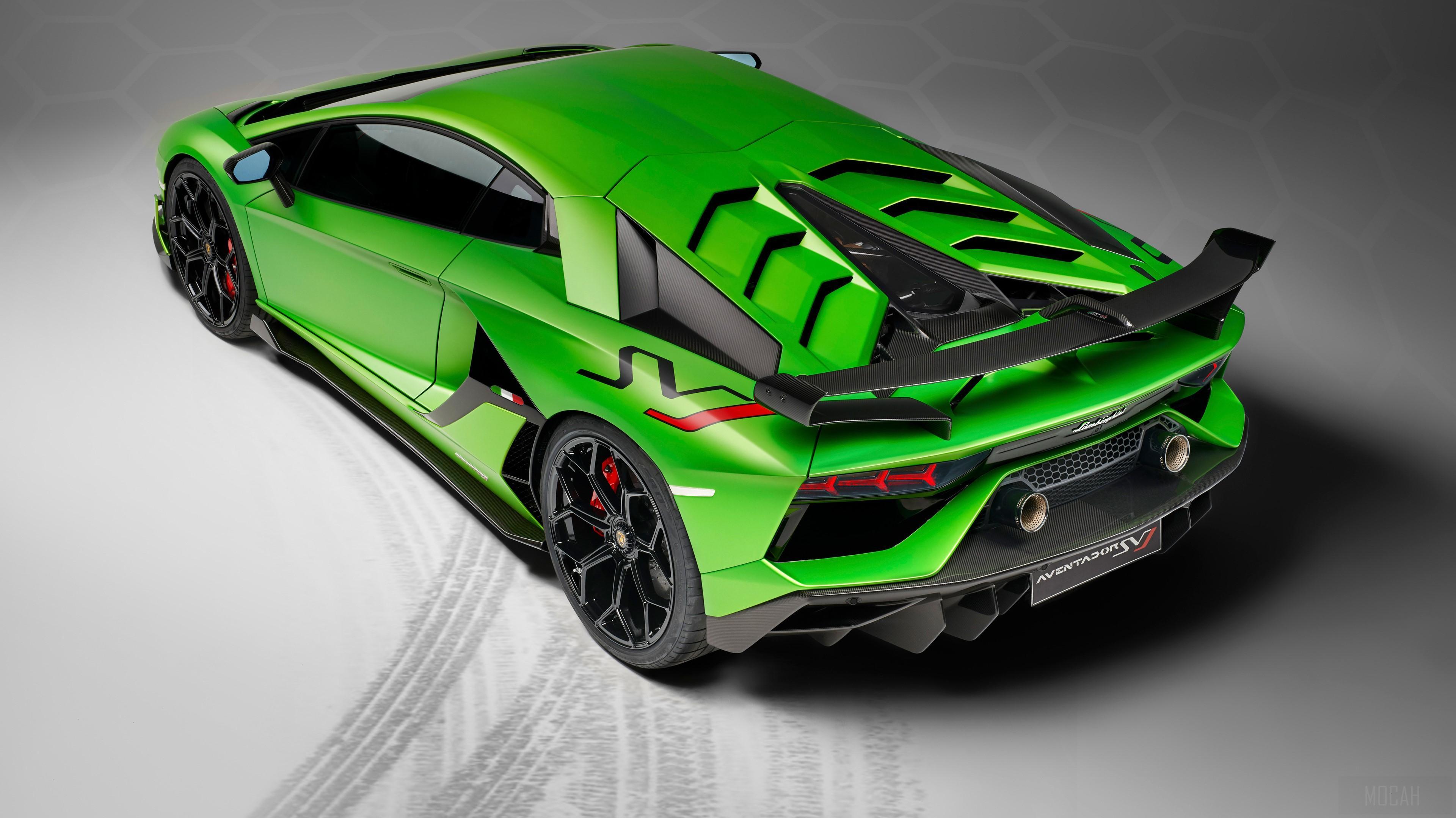 HD wallpaper, 2018 Lamborghini Aventador Svj Rear Upper View 4K