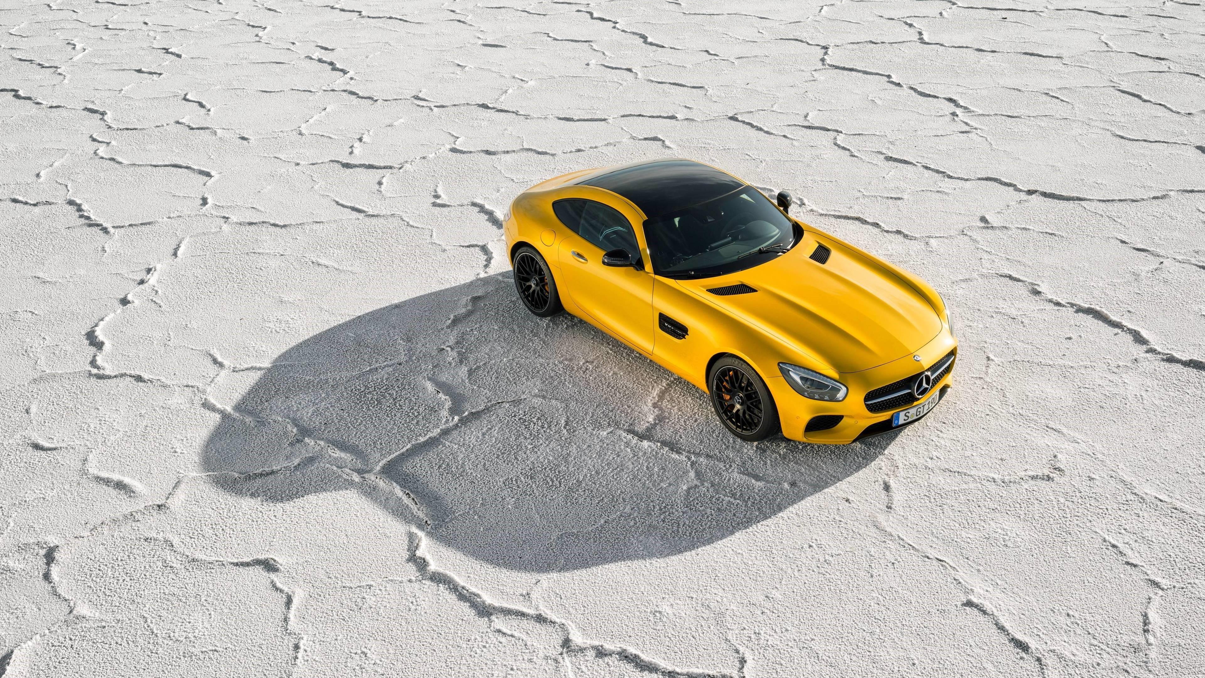 HD wallpaper, 2018 Yellow Mercedes Benz Amg Gt 4K