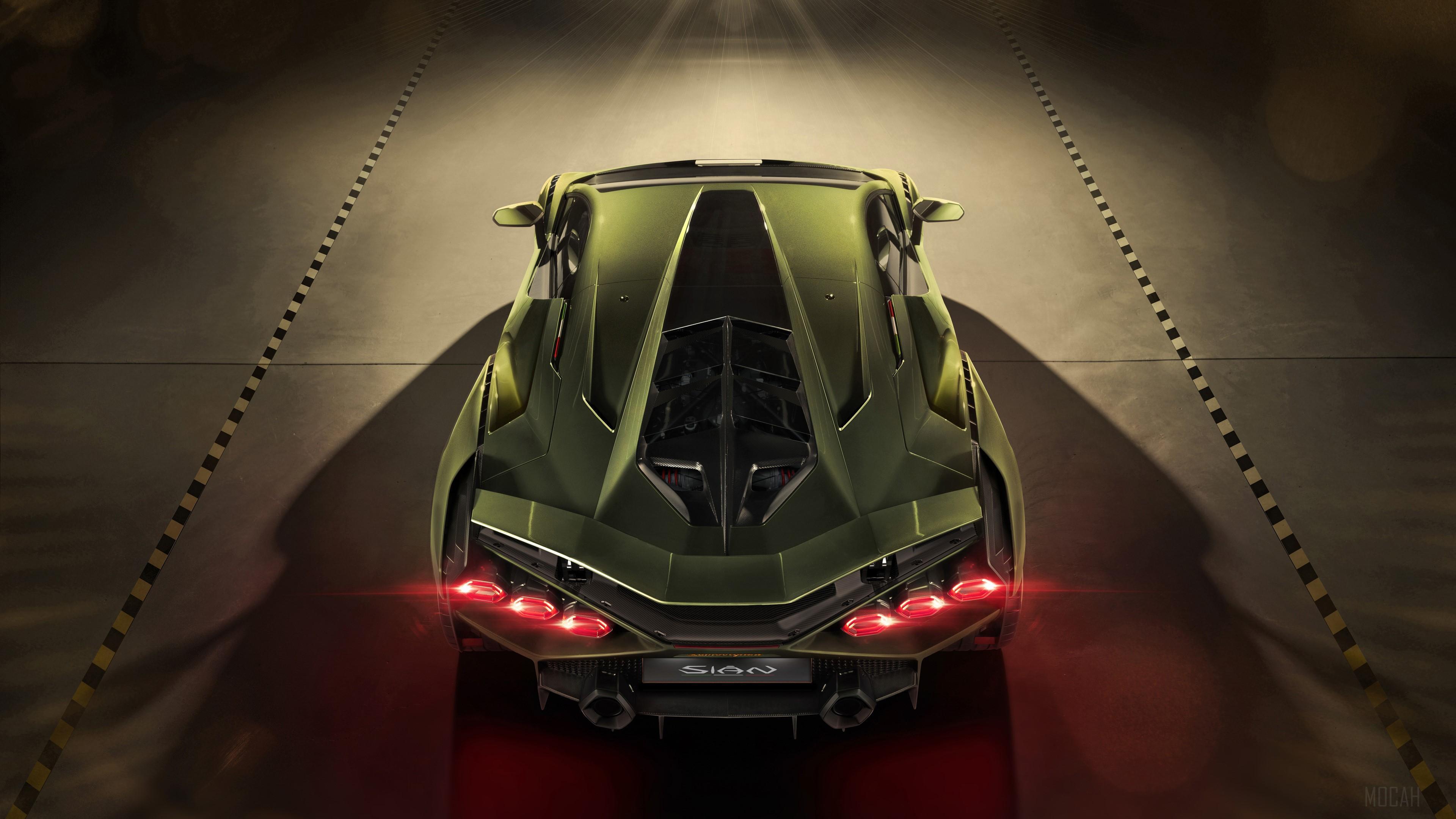 HD wallpaper, 2019 Lamborghini Sian Upper View 4K