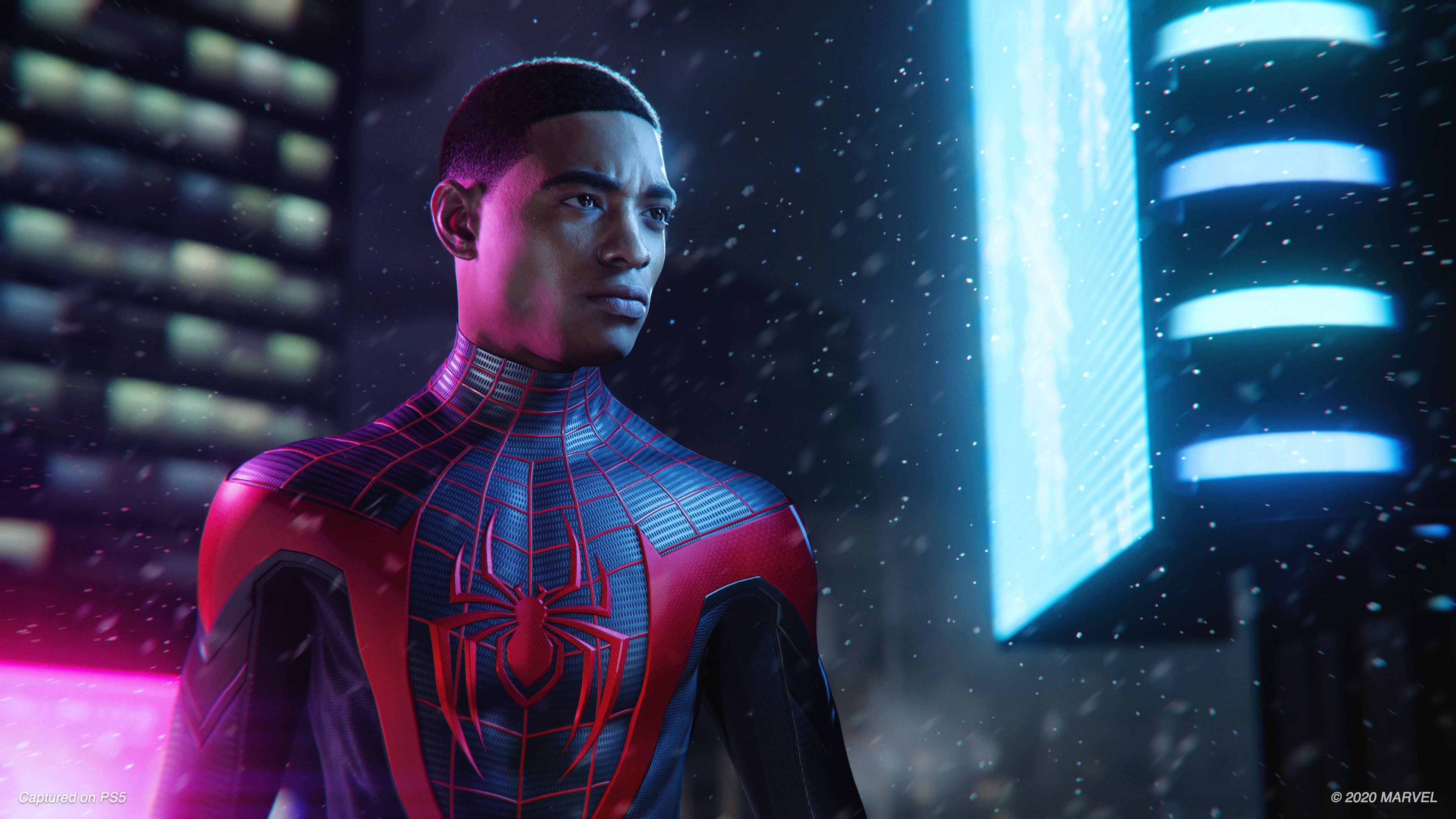 HD wallpaper, Miles Morales, Playstation 5, Spiderman, 2020 Games