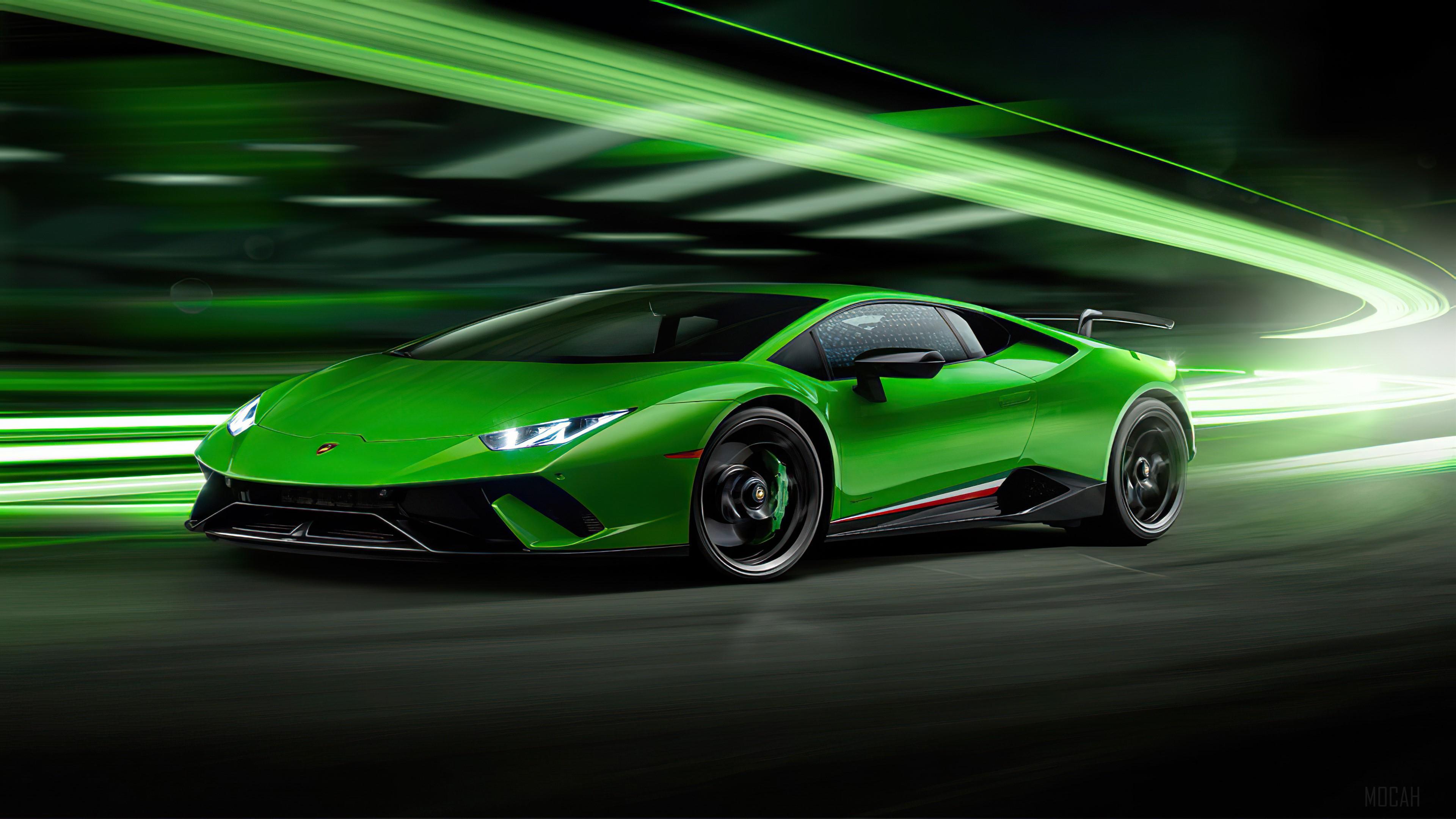 HD wallpaper, 2020 Green Lamborghini Huracan Performante 4K