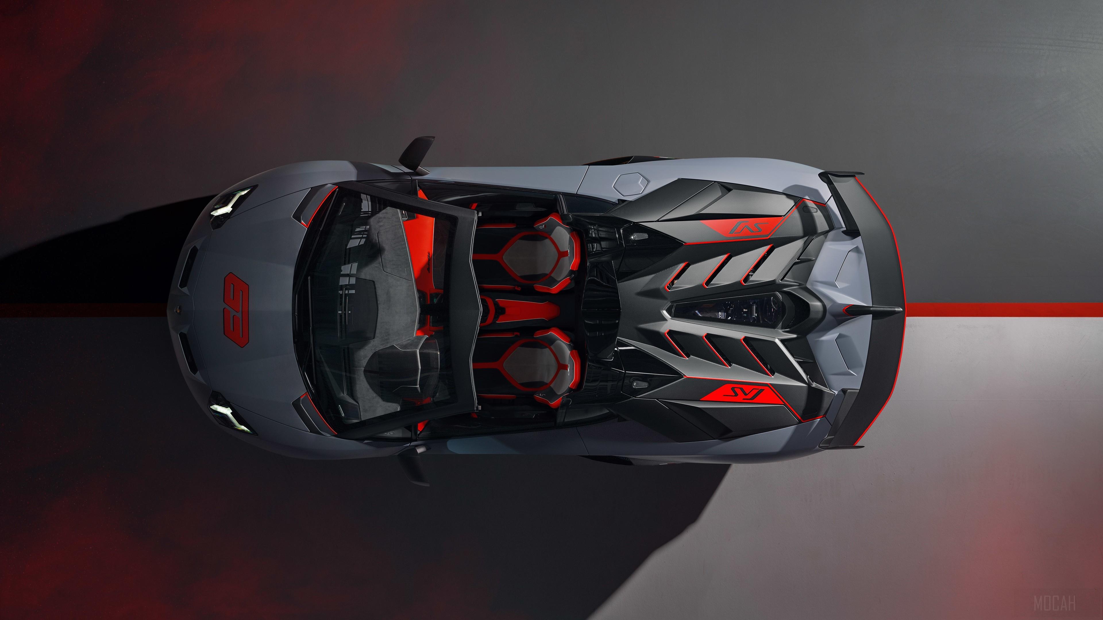 HD wallpaper, 2020 Lamborghini Aventador Svj 63 Roadster Upper View 4K