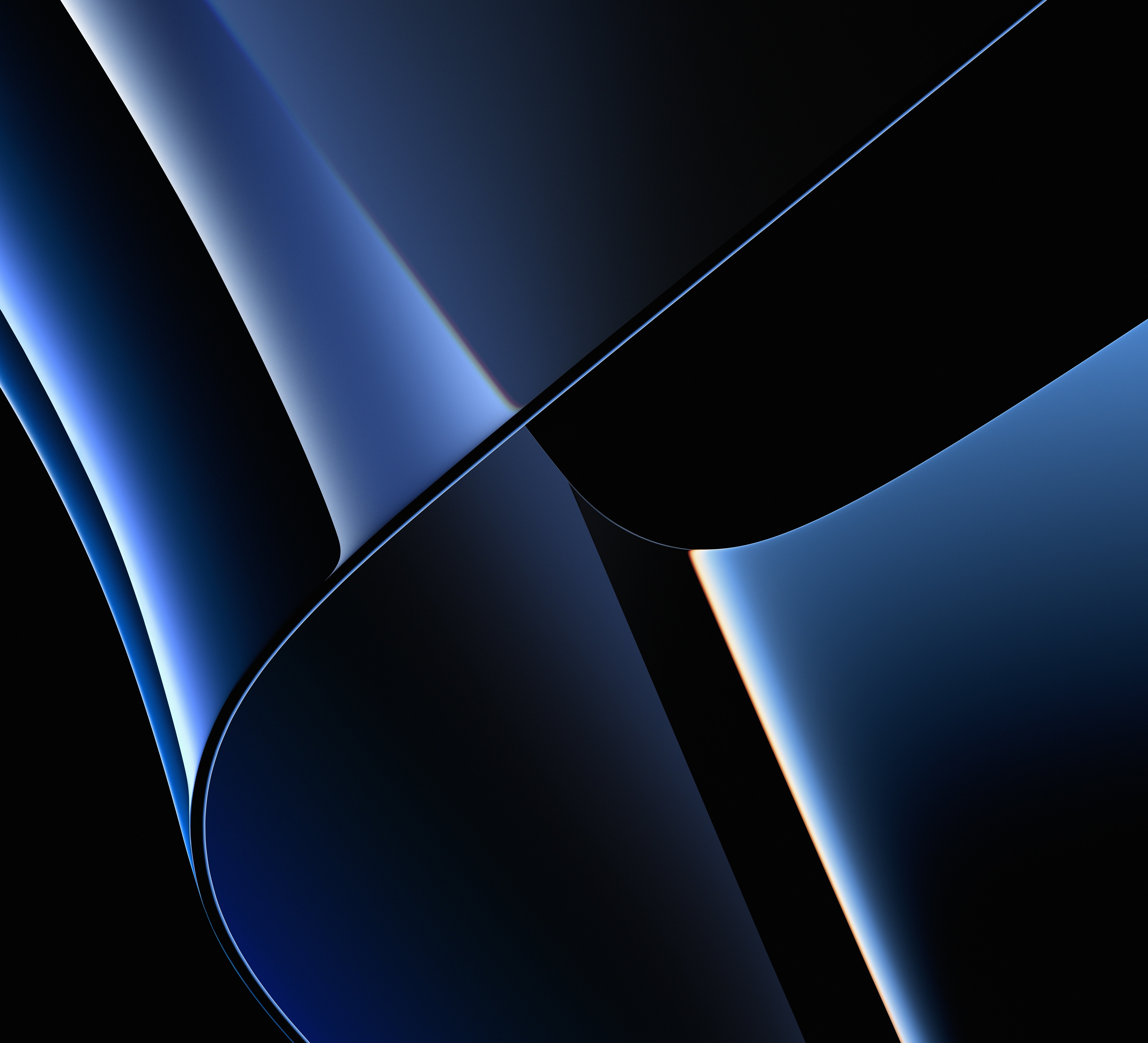 HD wallpaper, 5K, Black Background, 2021, Stock, Apple Macbook Pro, Dark Mode, Apple Event 2021, Blue