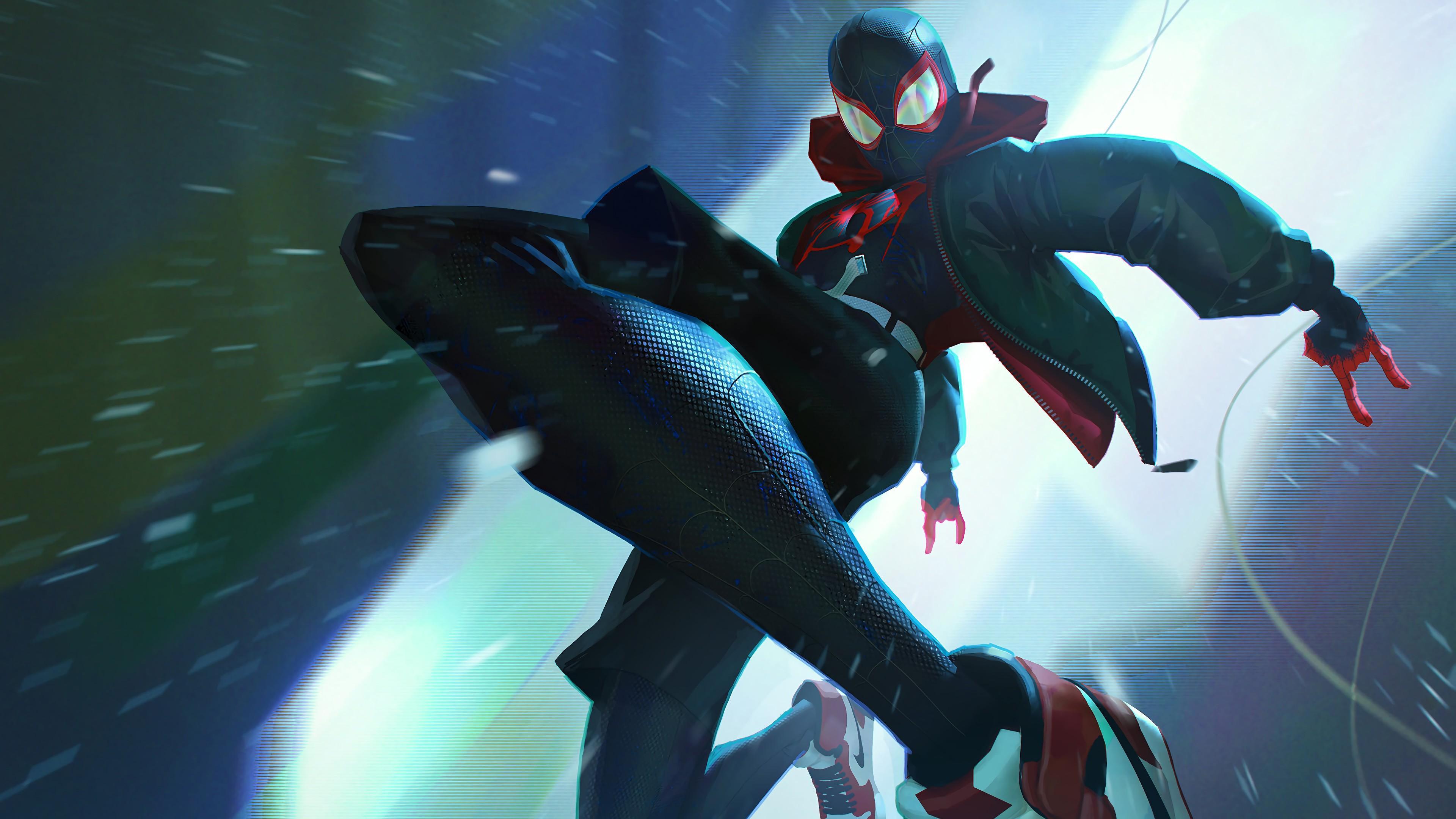 HD wallpaper, 4K, Miles Morales, 3840X2160, Spider Man  Into The Spider Verse