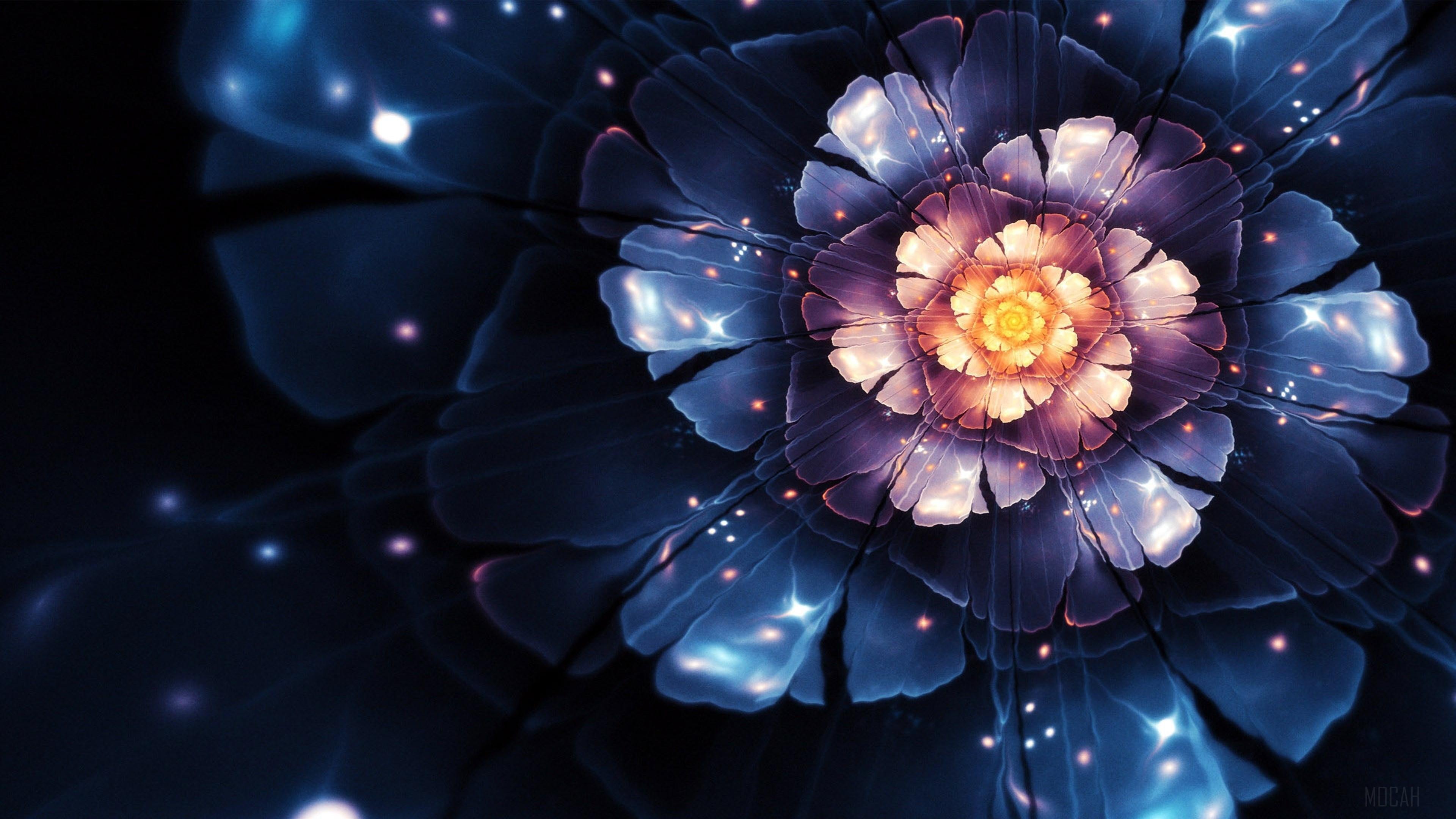 HD wallpaper, 3D Abstract Flower 4K