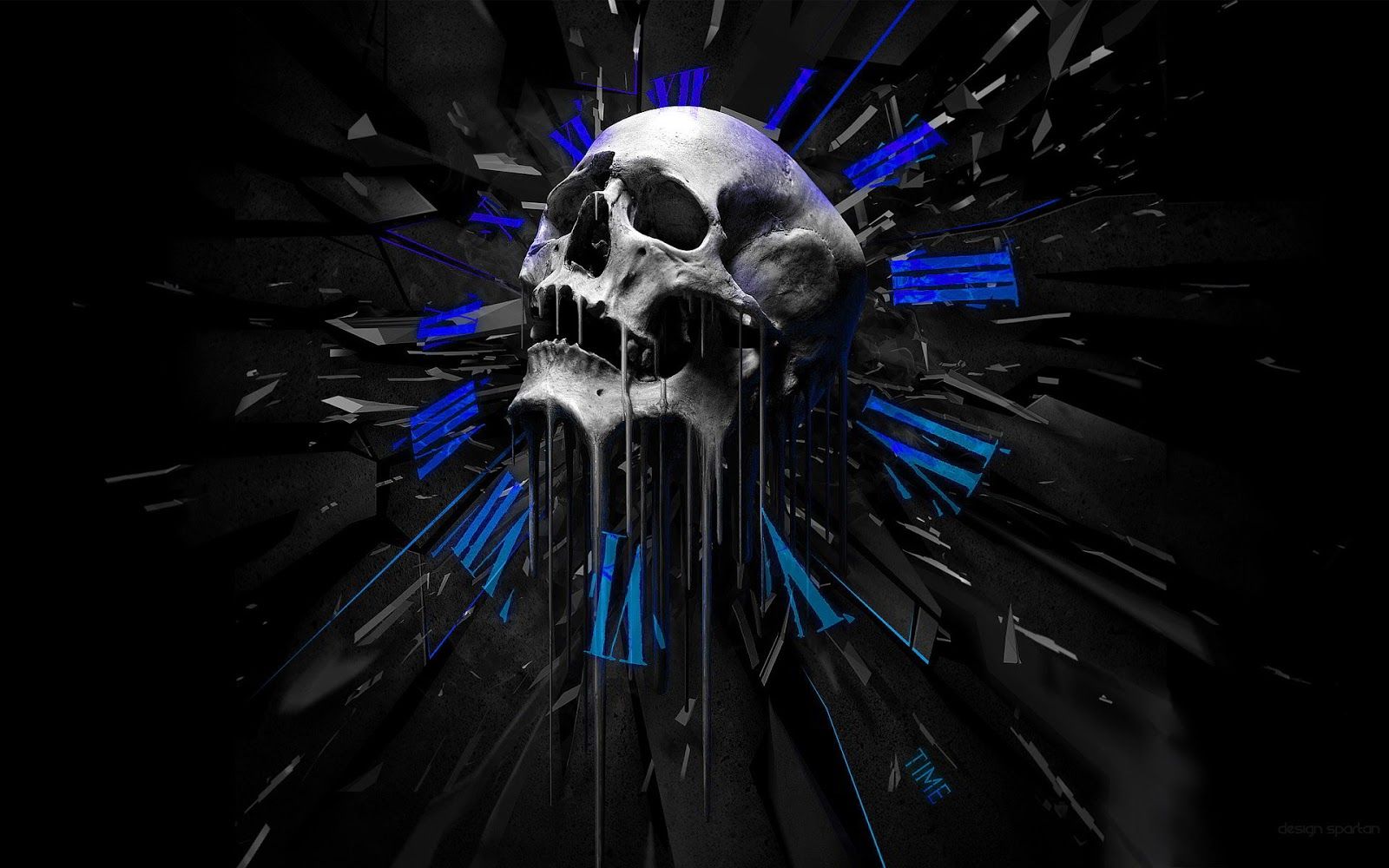 HD wallpaper, Background, Skull, 3D