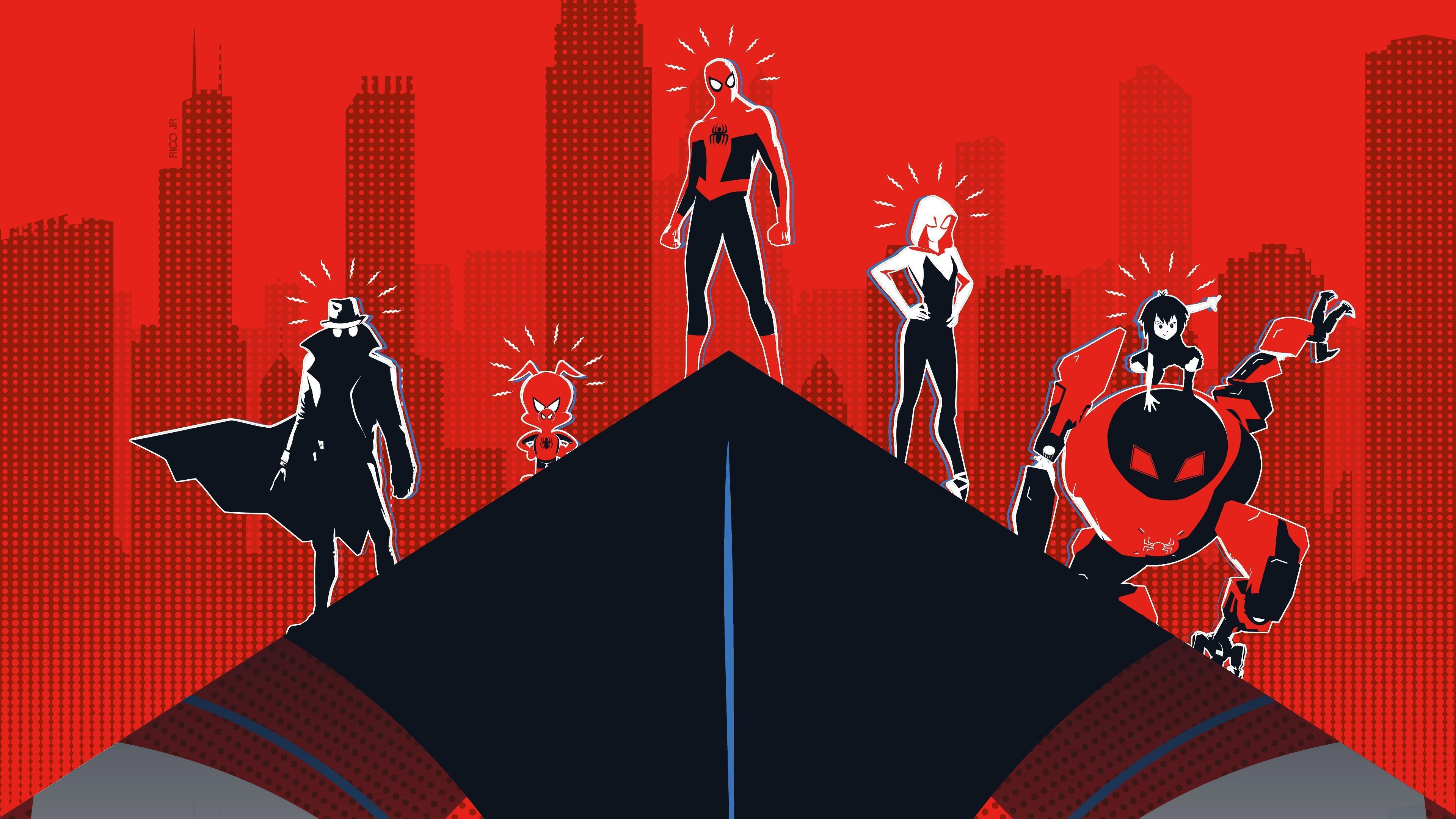HD wallpaper, Characters, 3840X2160, Spider Man  Into The Spider Verse, 4K