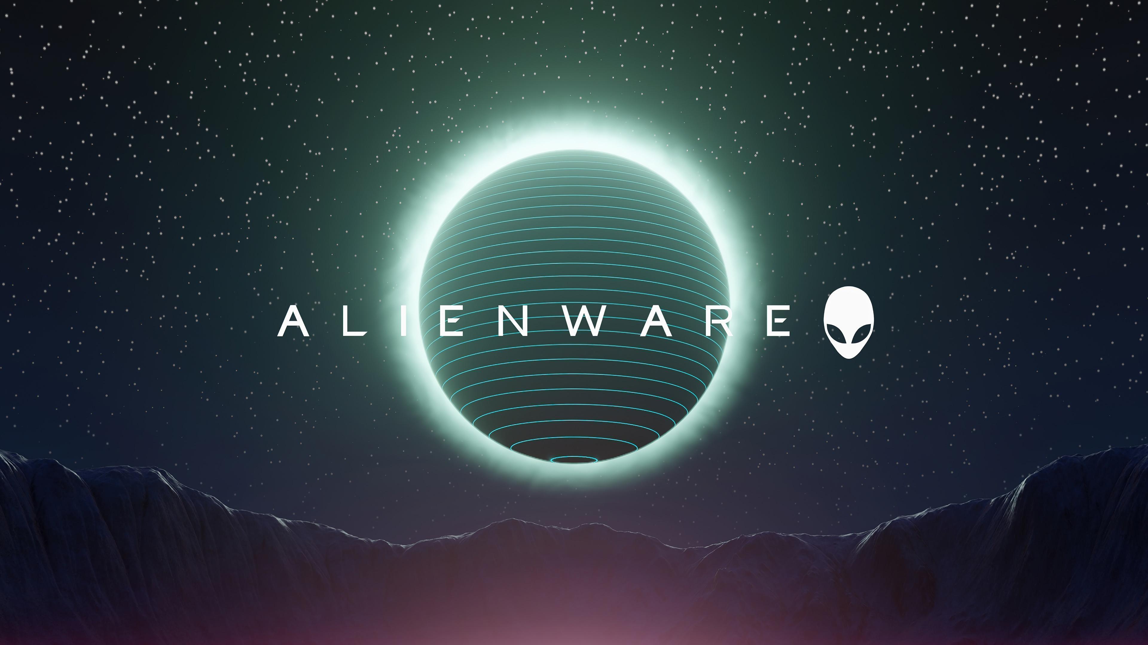 HD wallpaper, Logo, 4K, Alienware