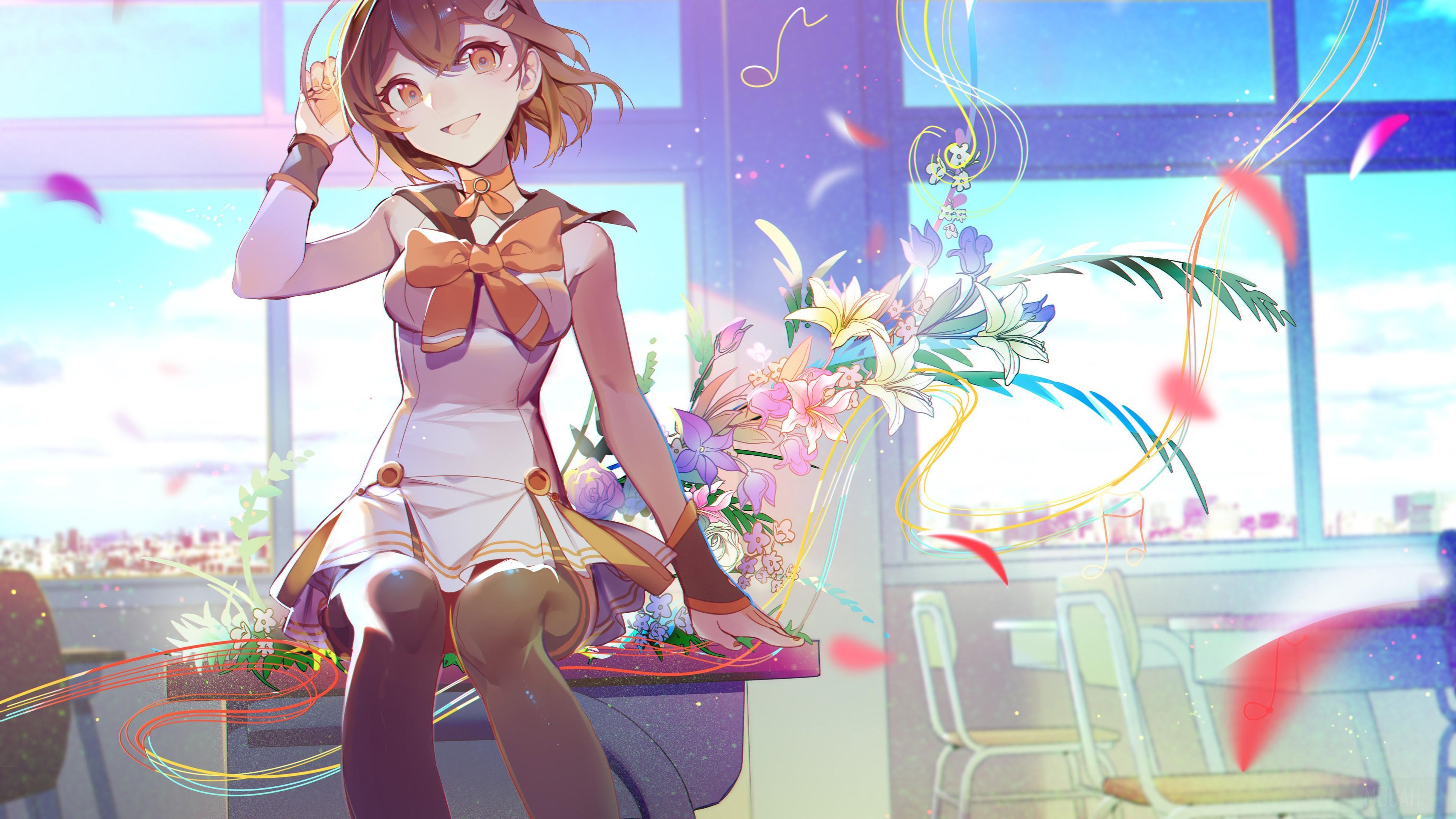 HD wallpaper, 4K Anime Girl In School Uniform 4K