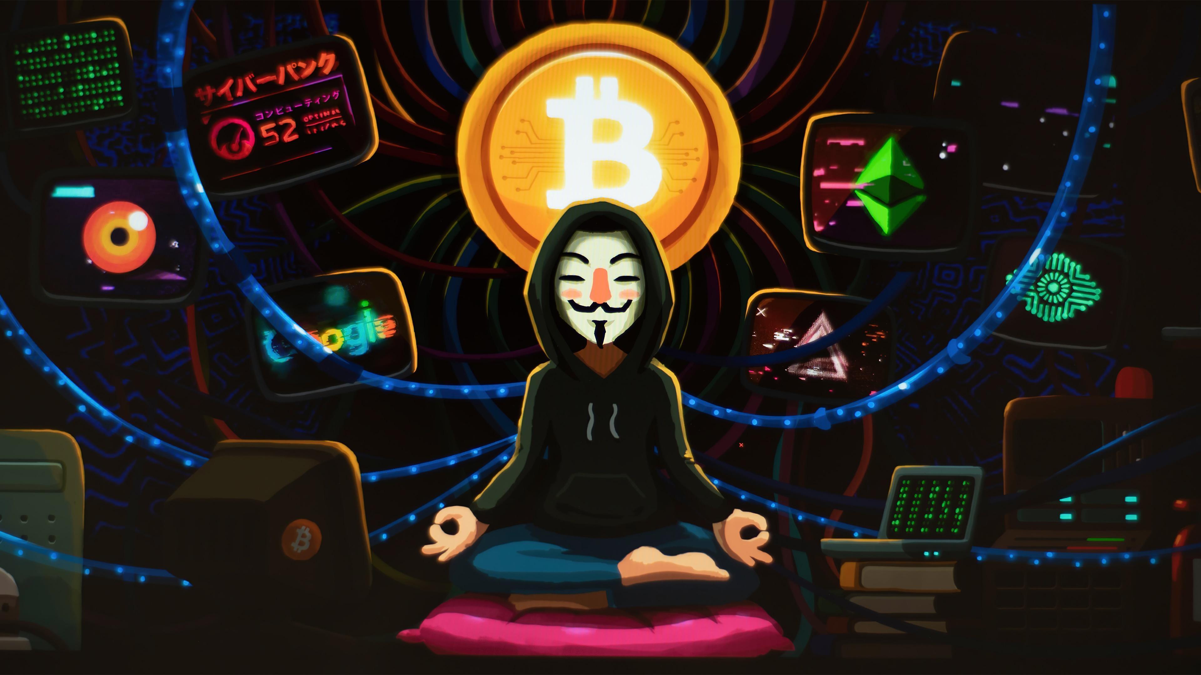 HD wallpaper, Anonymous, Bitcoin, Wallpaper, Hd, 4K, Meditation