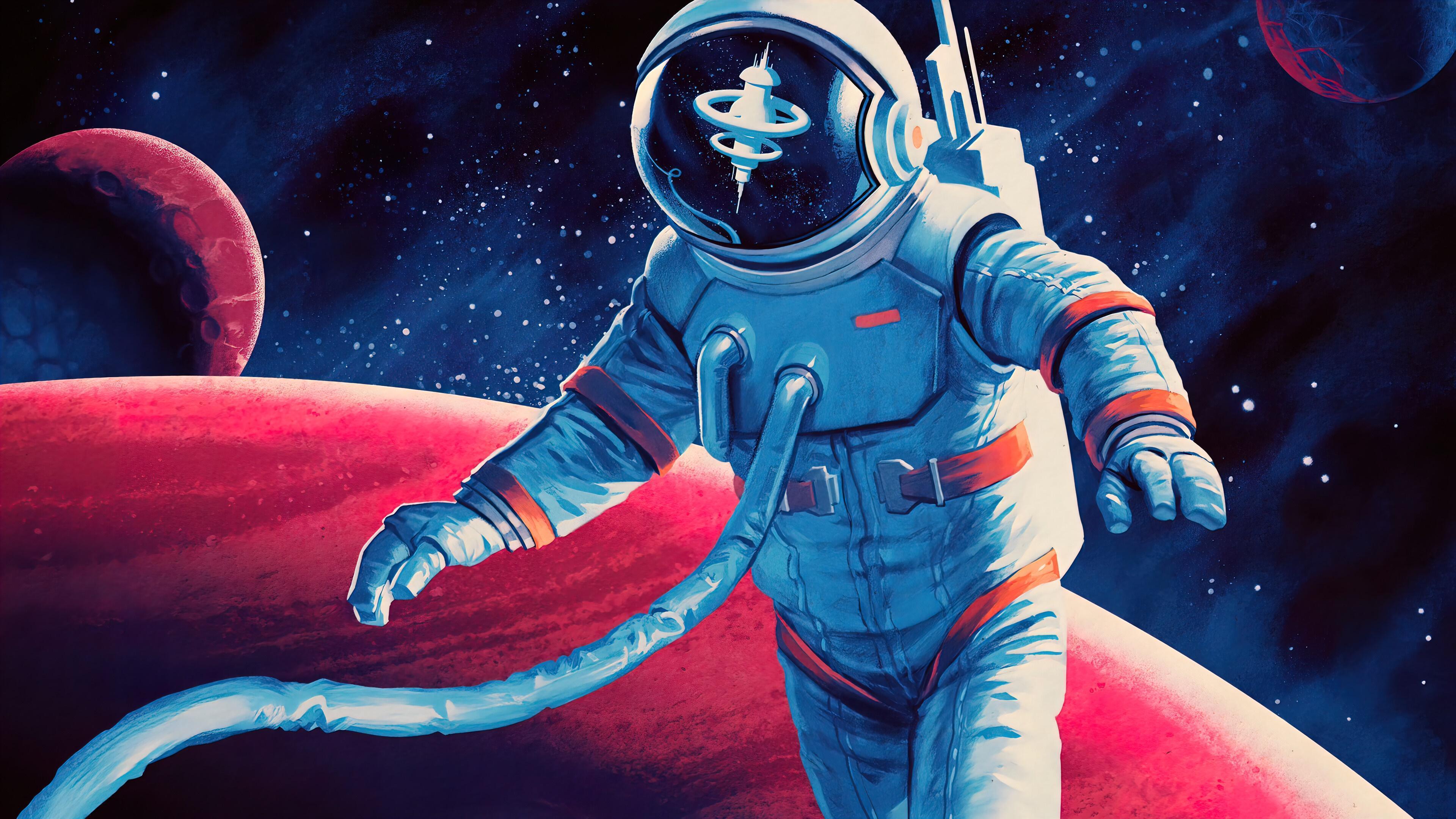 HD wallpaper, Digital Art, Space, Astronaut, 4K, Pc