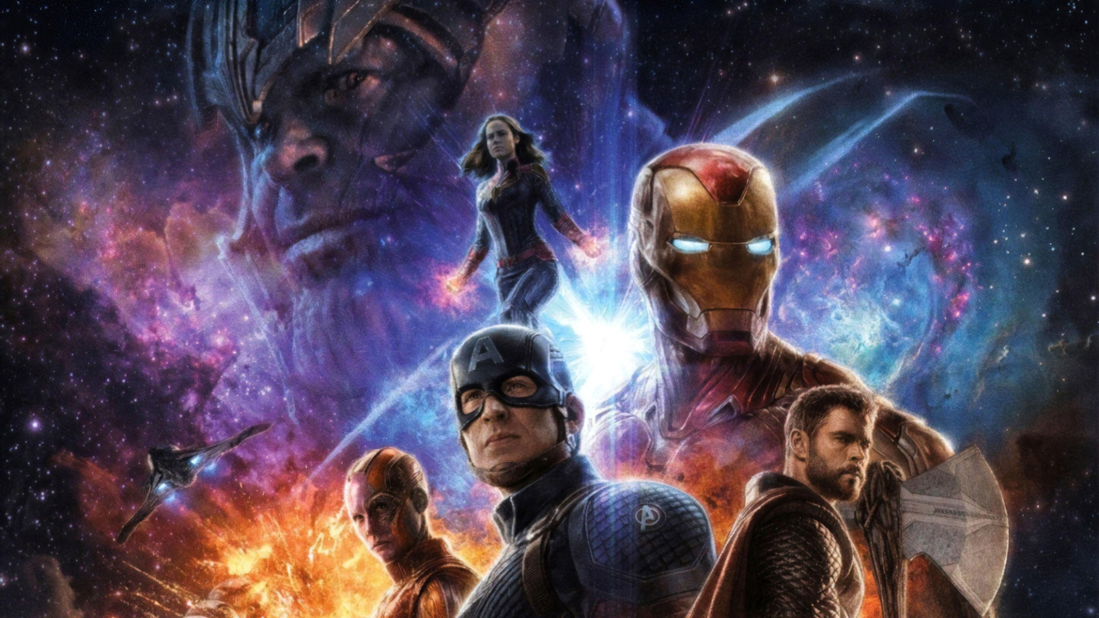 HD wallpaper, 4K, Thanos, Captain Marvel, Avengers  Endgame