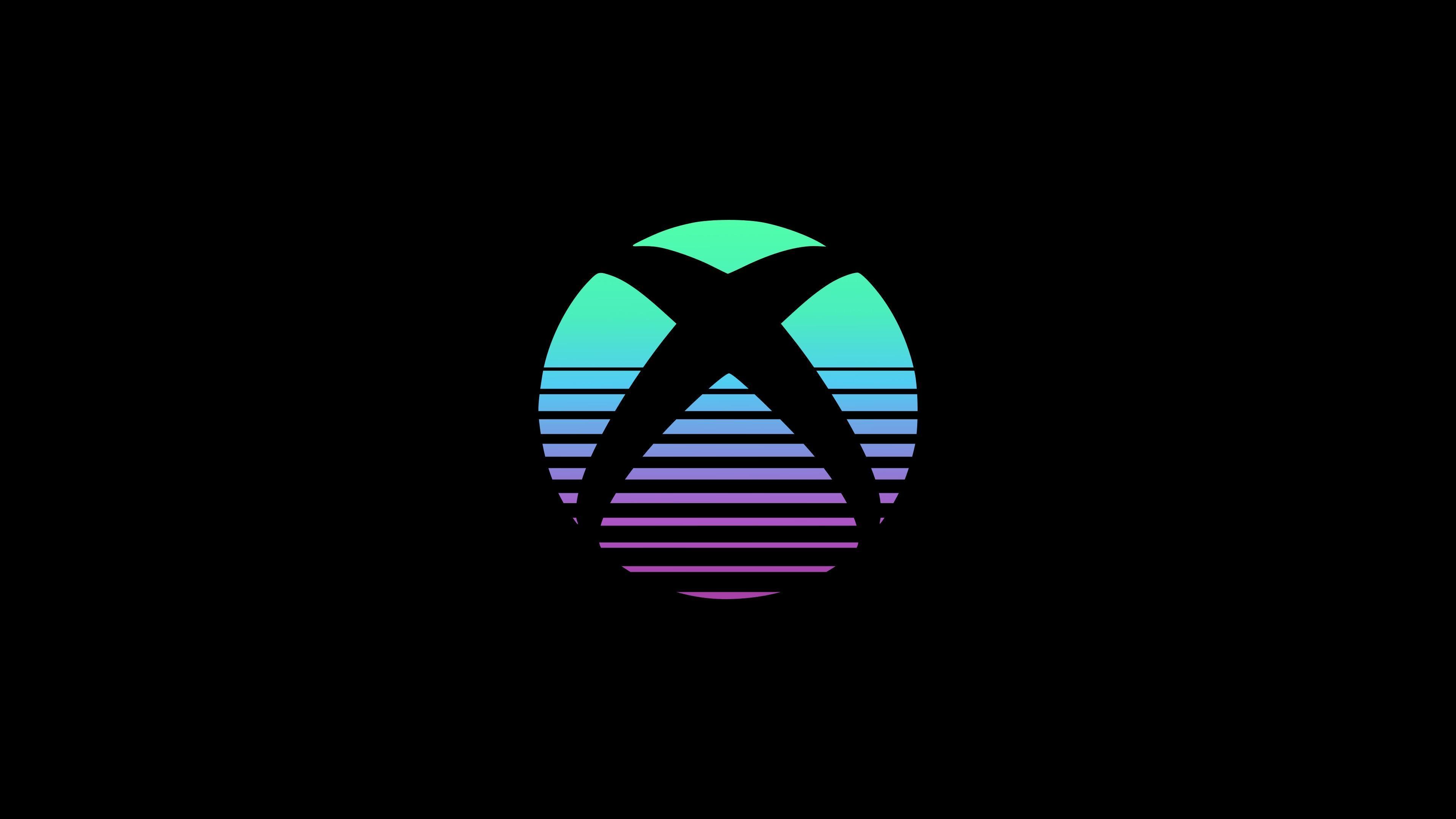HD wallpaper, Xbox, Digital Art, Logo, 4K, Background, Black