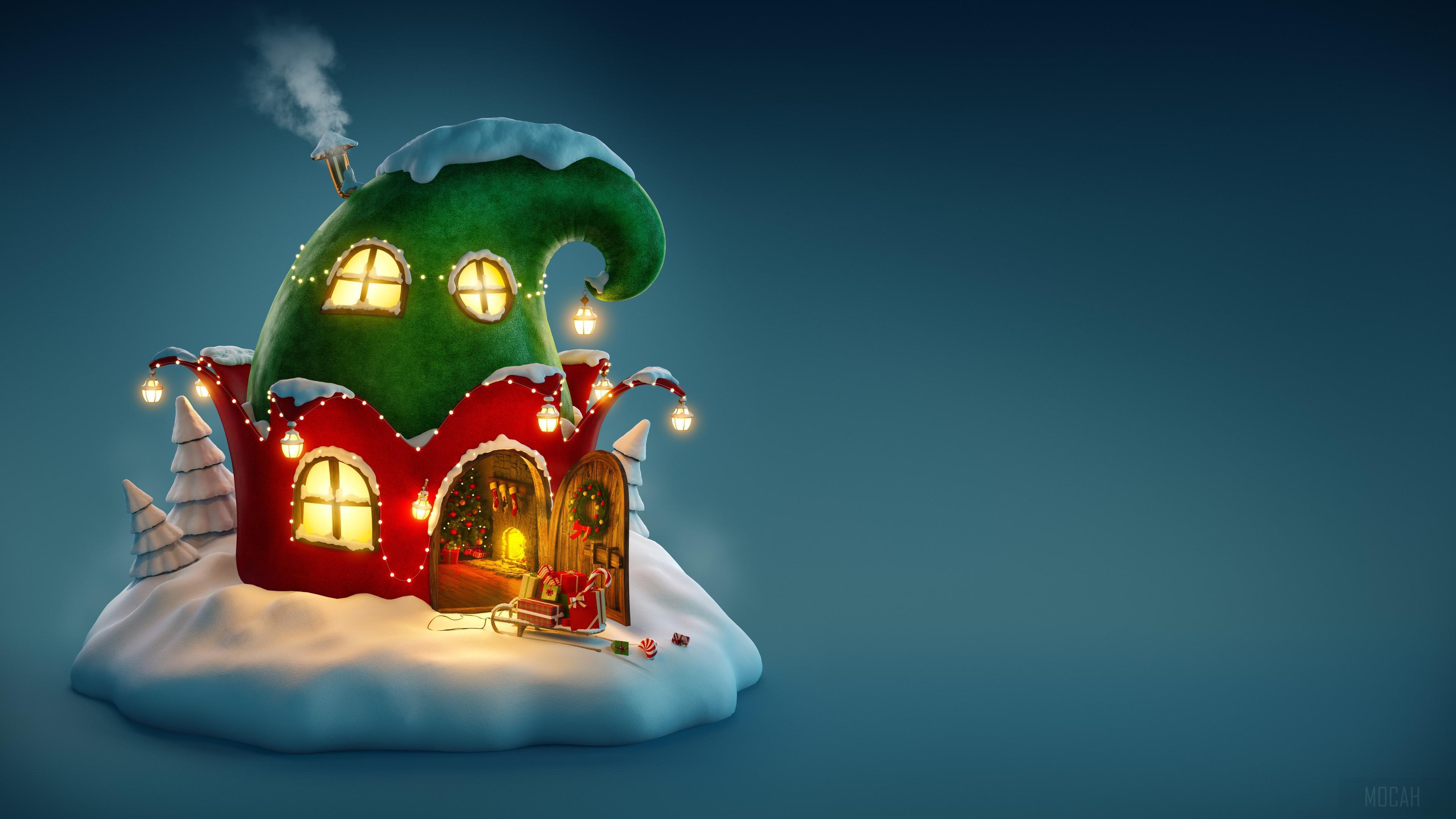 HD wallpaper, 4K Christmas Fairy House 4K