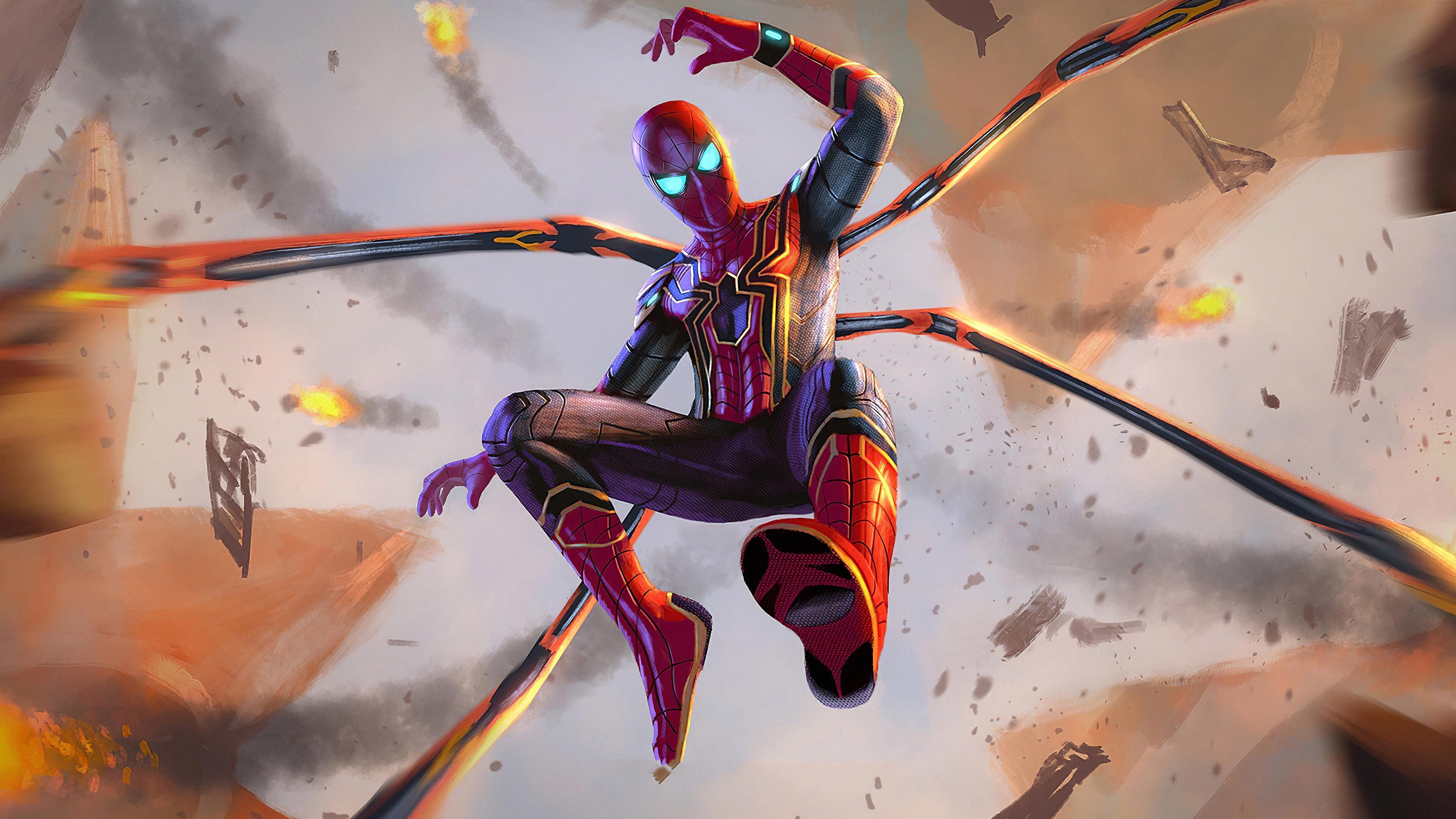 HD wallpaper, Spider Man, Iron, Spider, 4K