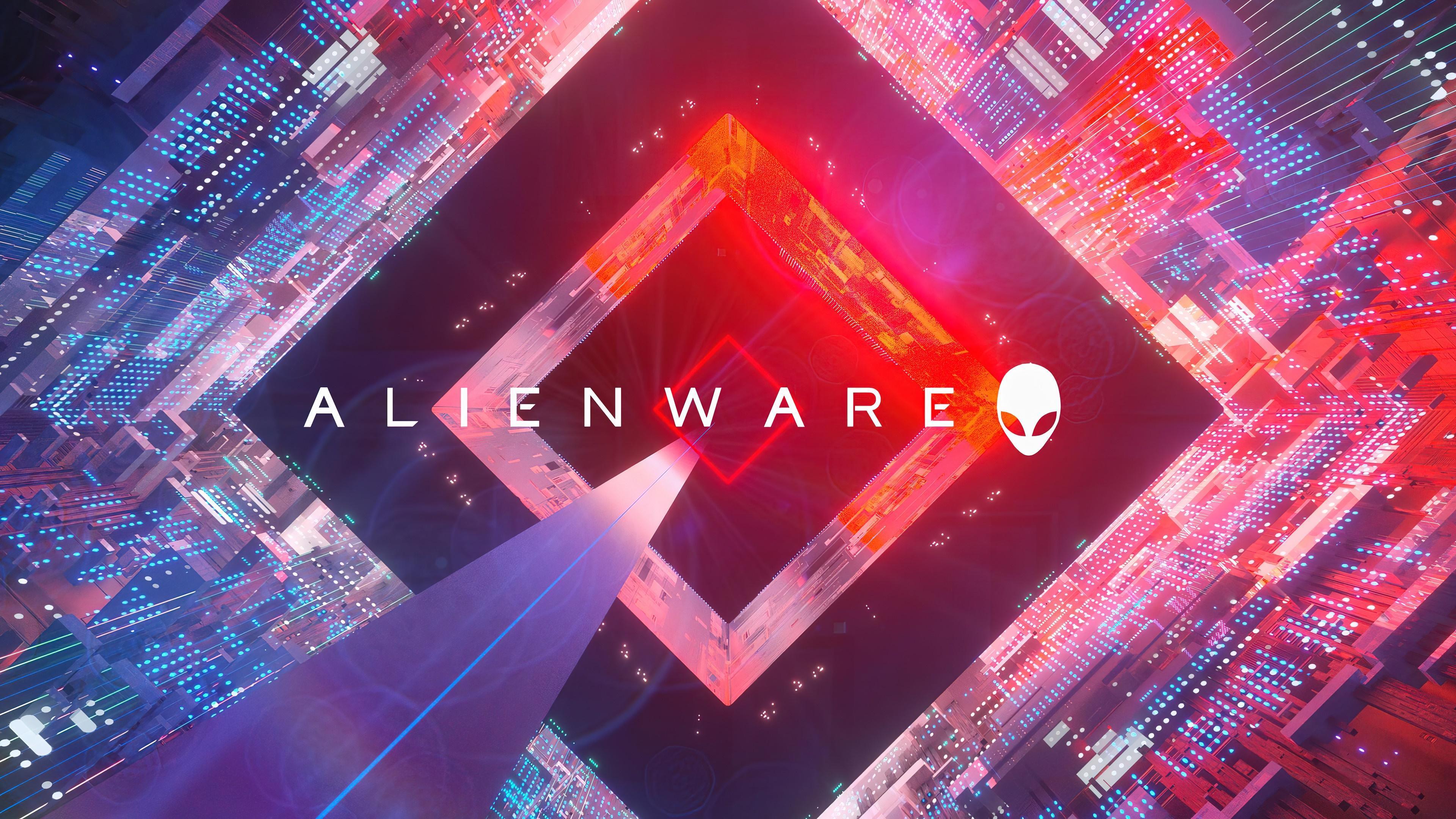 HD wallpaper, 4K, Alienware, Logo