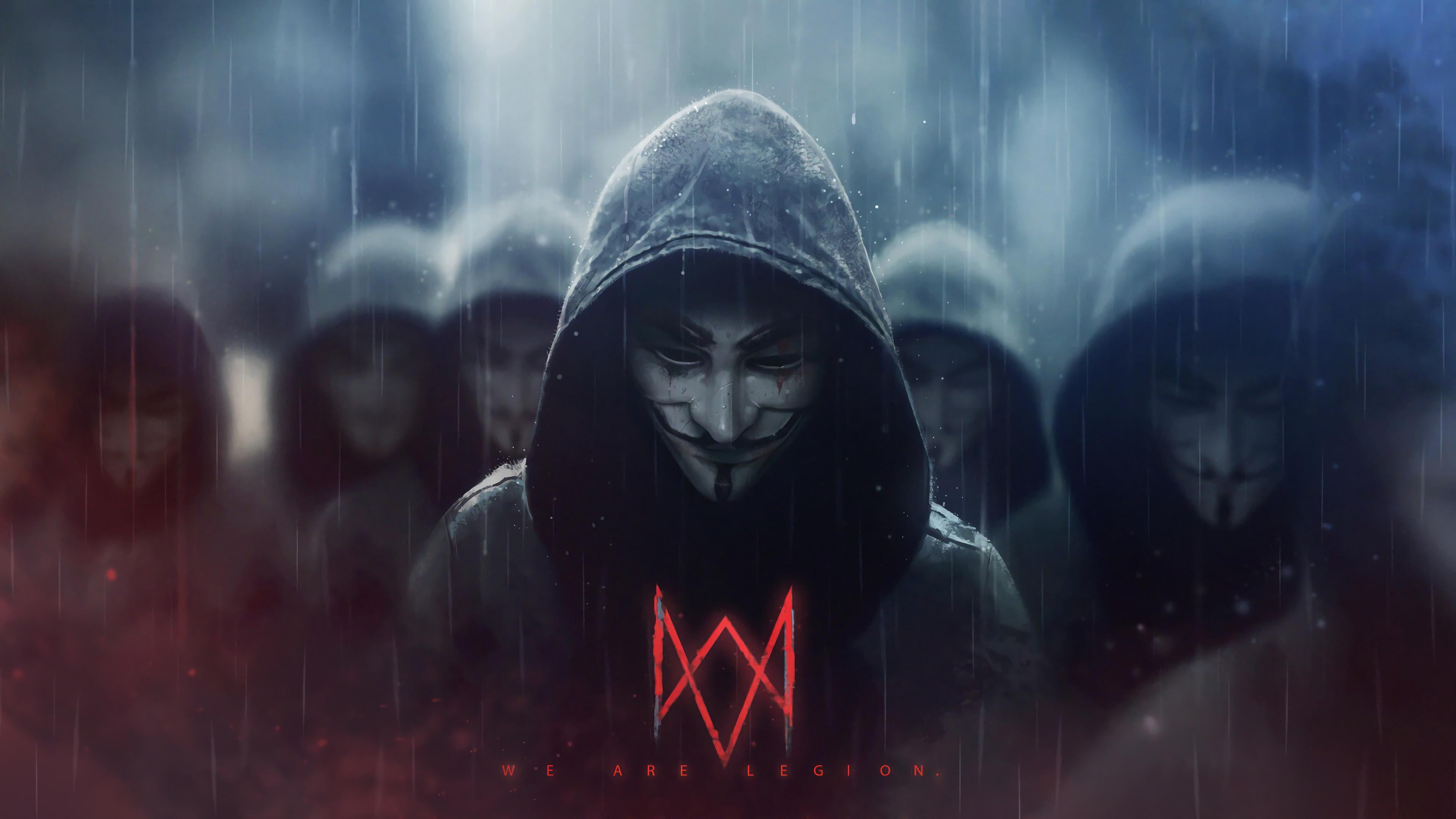 HD wallpaper, Anonymous, 4K, Watch Dogs Legion, Logo