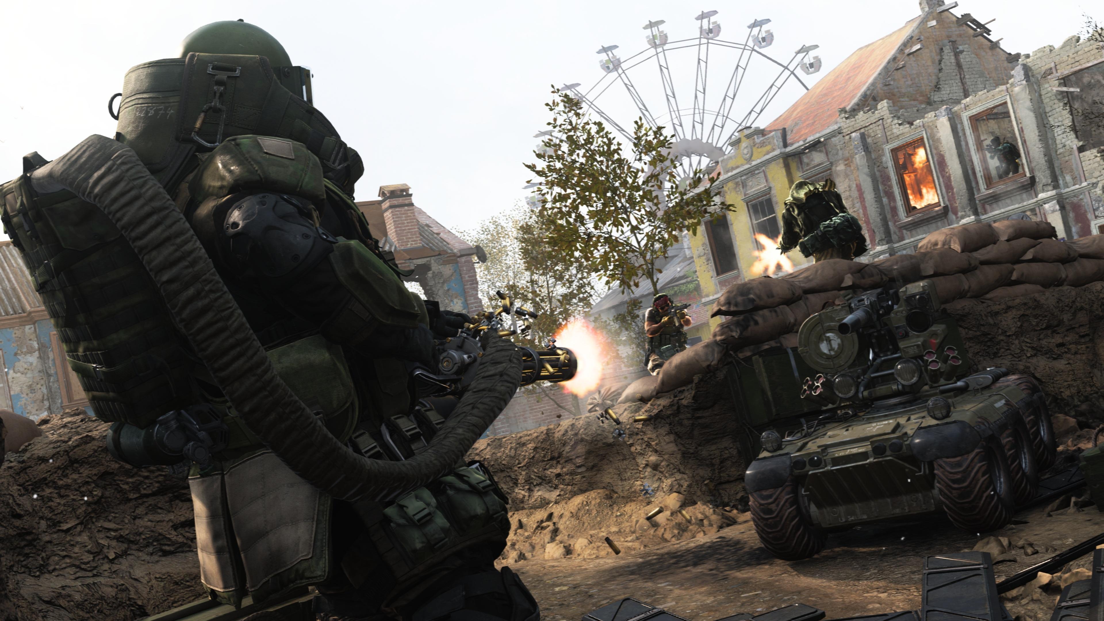 HD wallpaper, Minigun, Soldier, 4K, Call Of Duty Modern Warfare