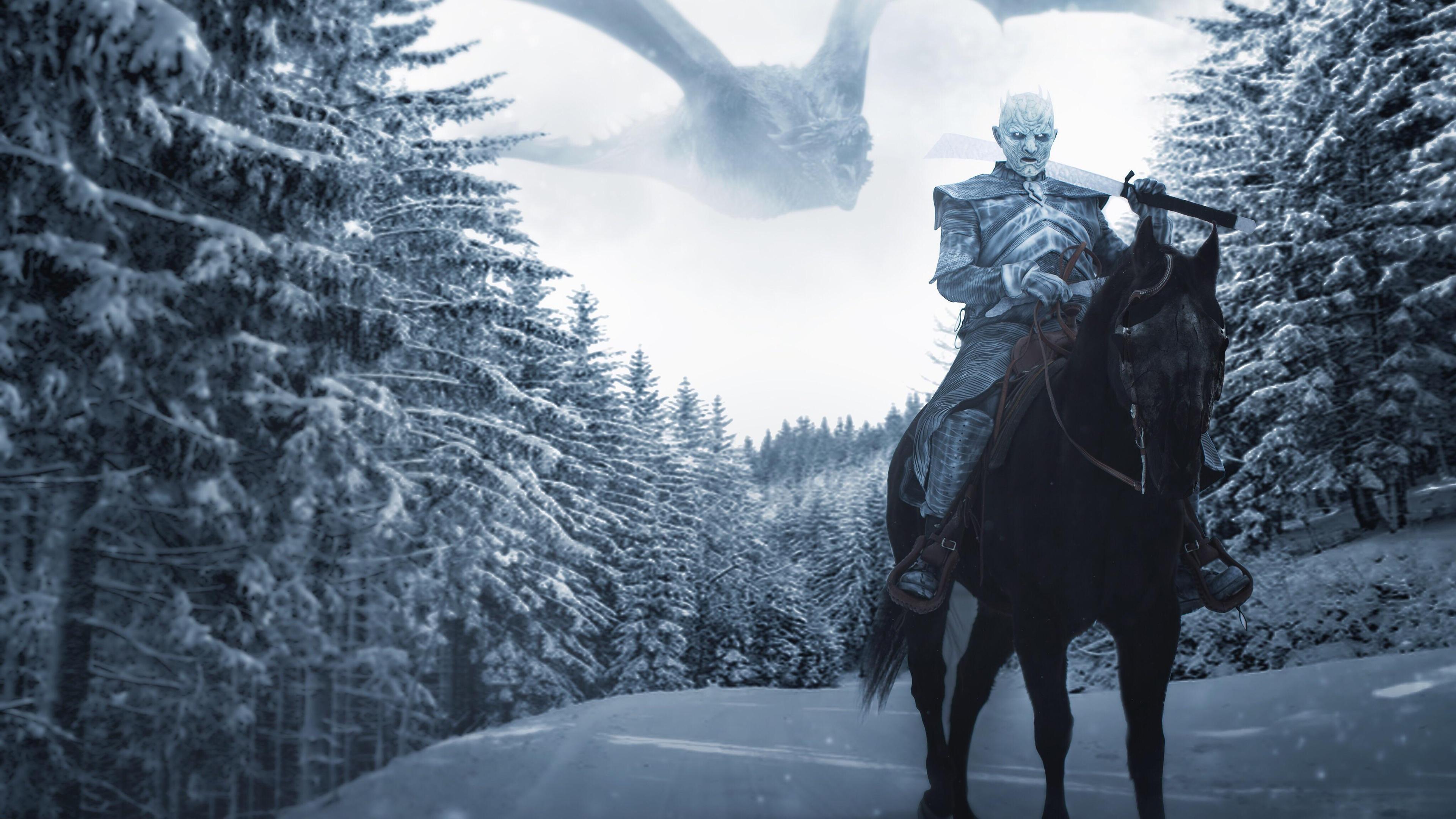 HD wallpaper, Game Of Thrones, 4K, Season 8, Night King