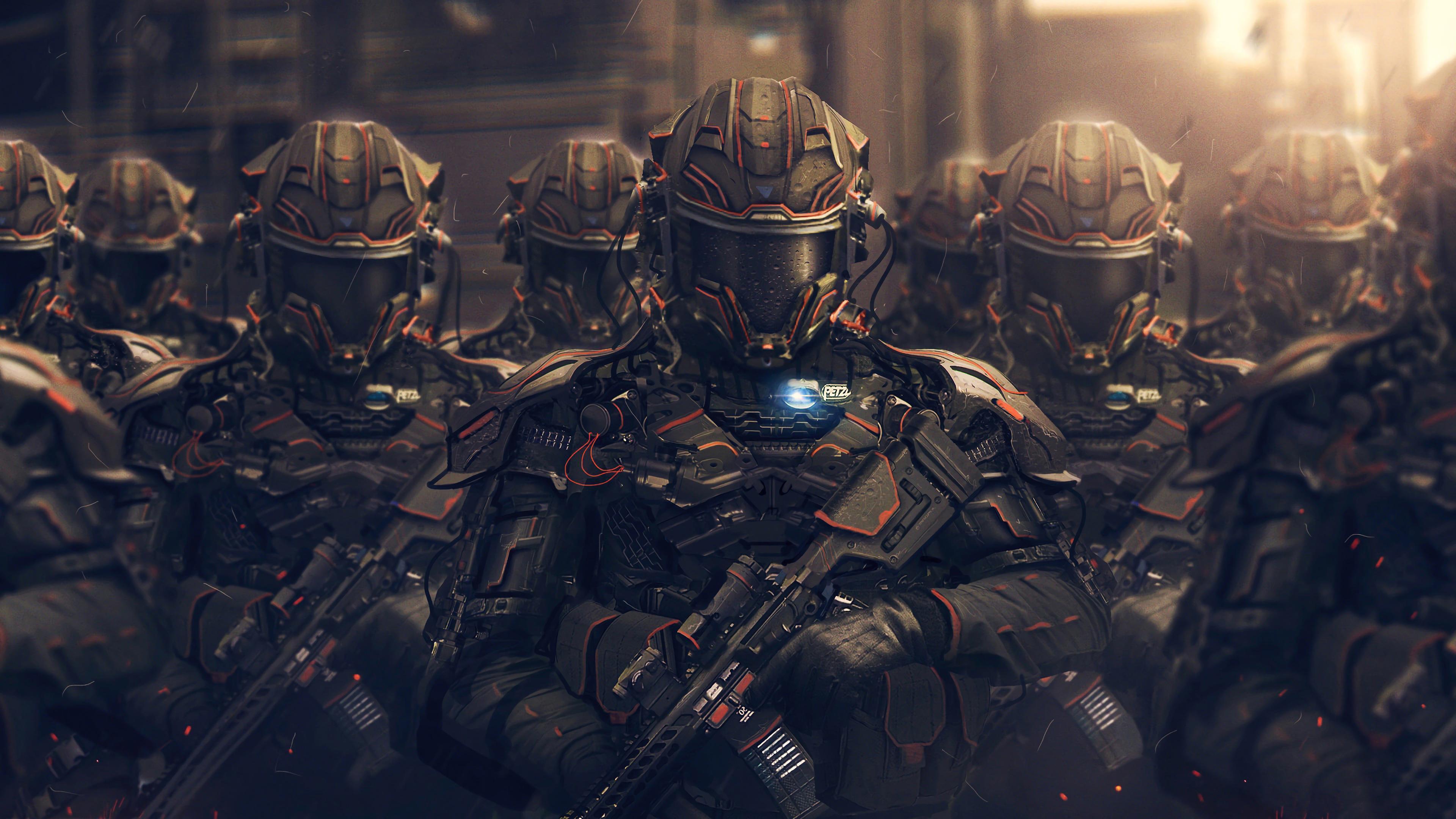 HD wallpaper, Sci Fi, 4K, Soldiers