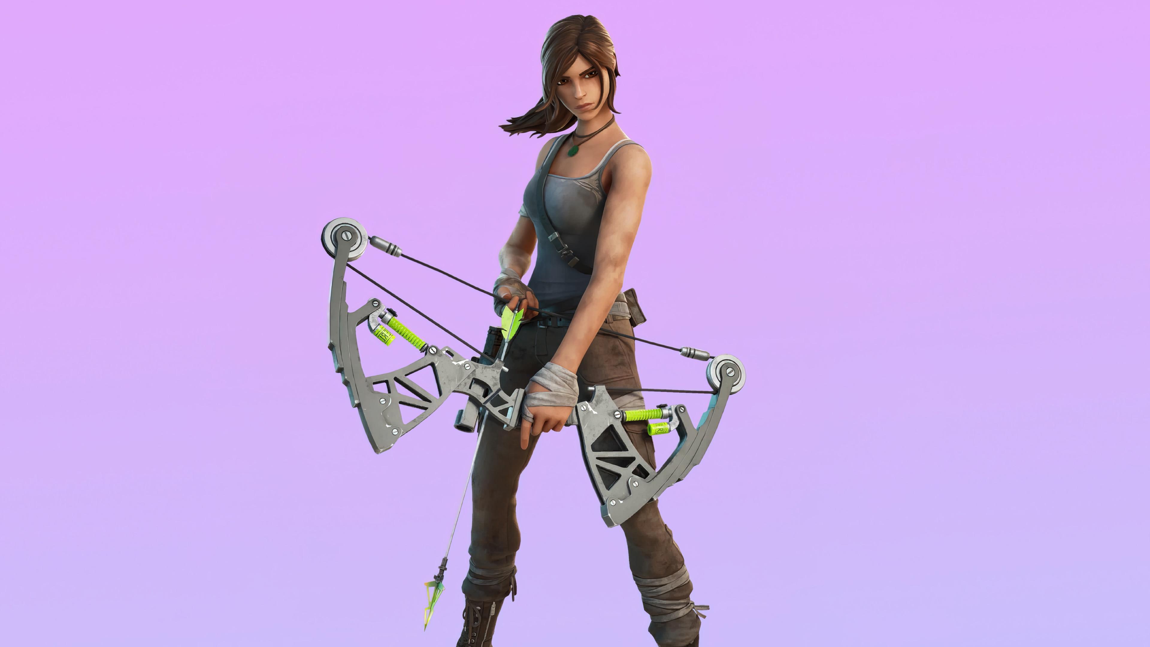 HD wallpaper, Lara Croft, 4K, Skin, Fortnite, Wallpaper, Hd, Outfit