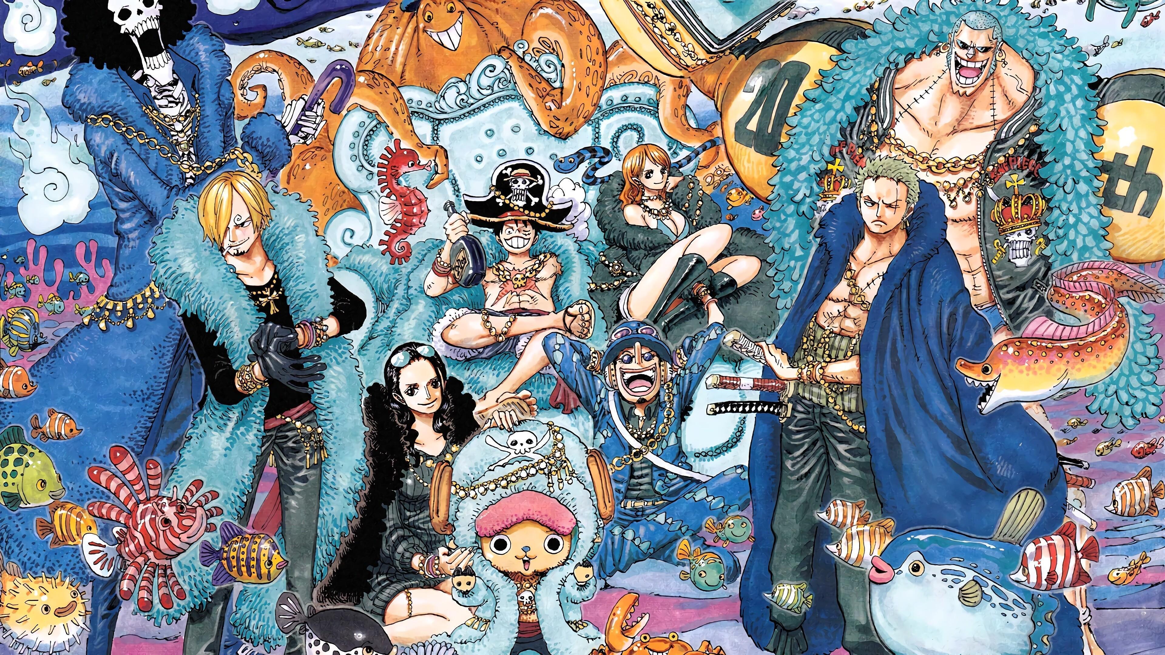 HD wallpaper, 4K, One Piece, Straw Hat Pirates