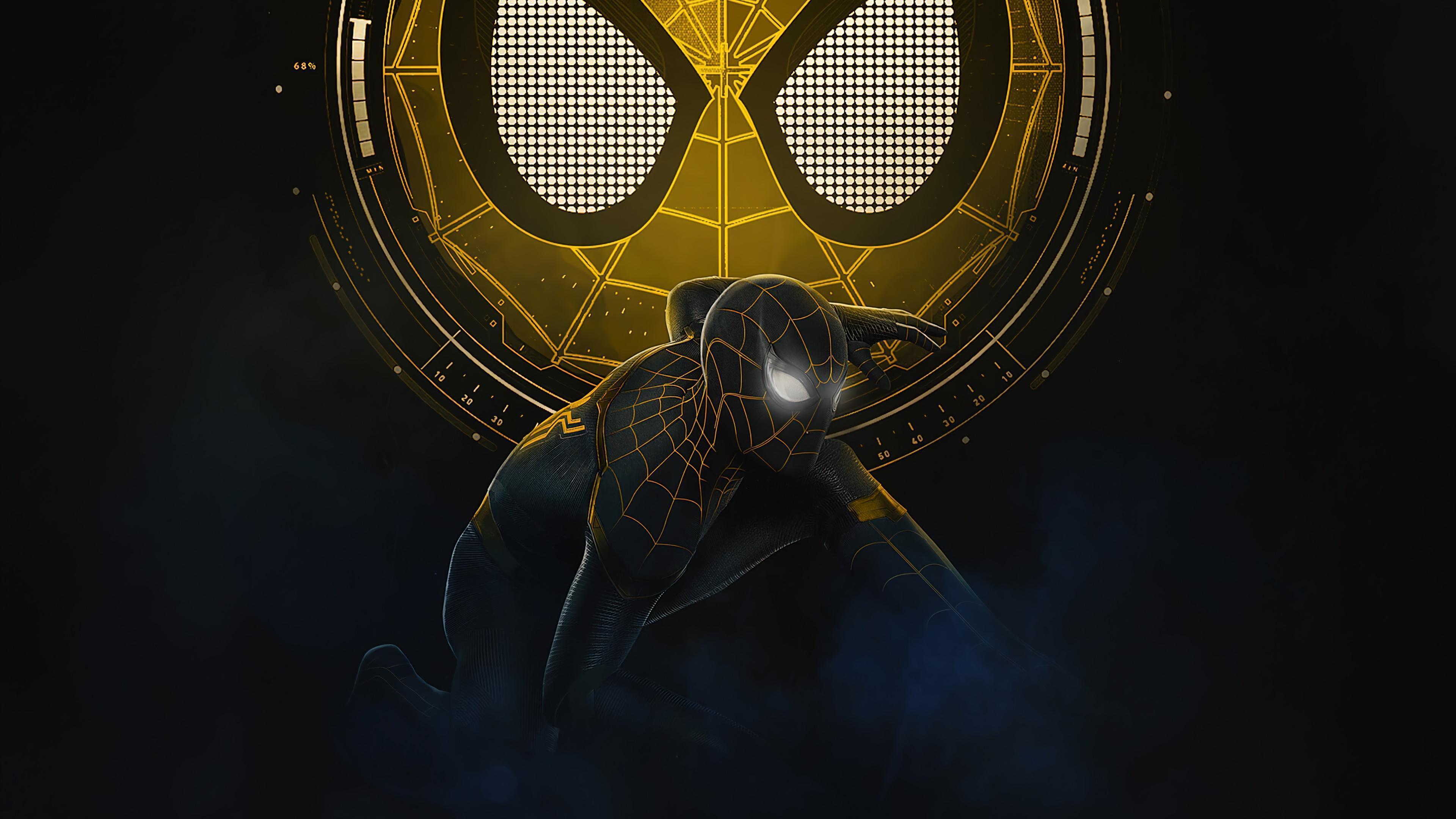 HD wallpaper, Suit, Spider Man No Way Home, Black Gold, 4K