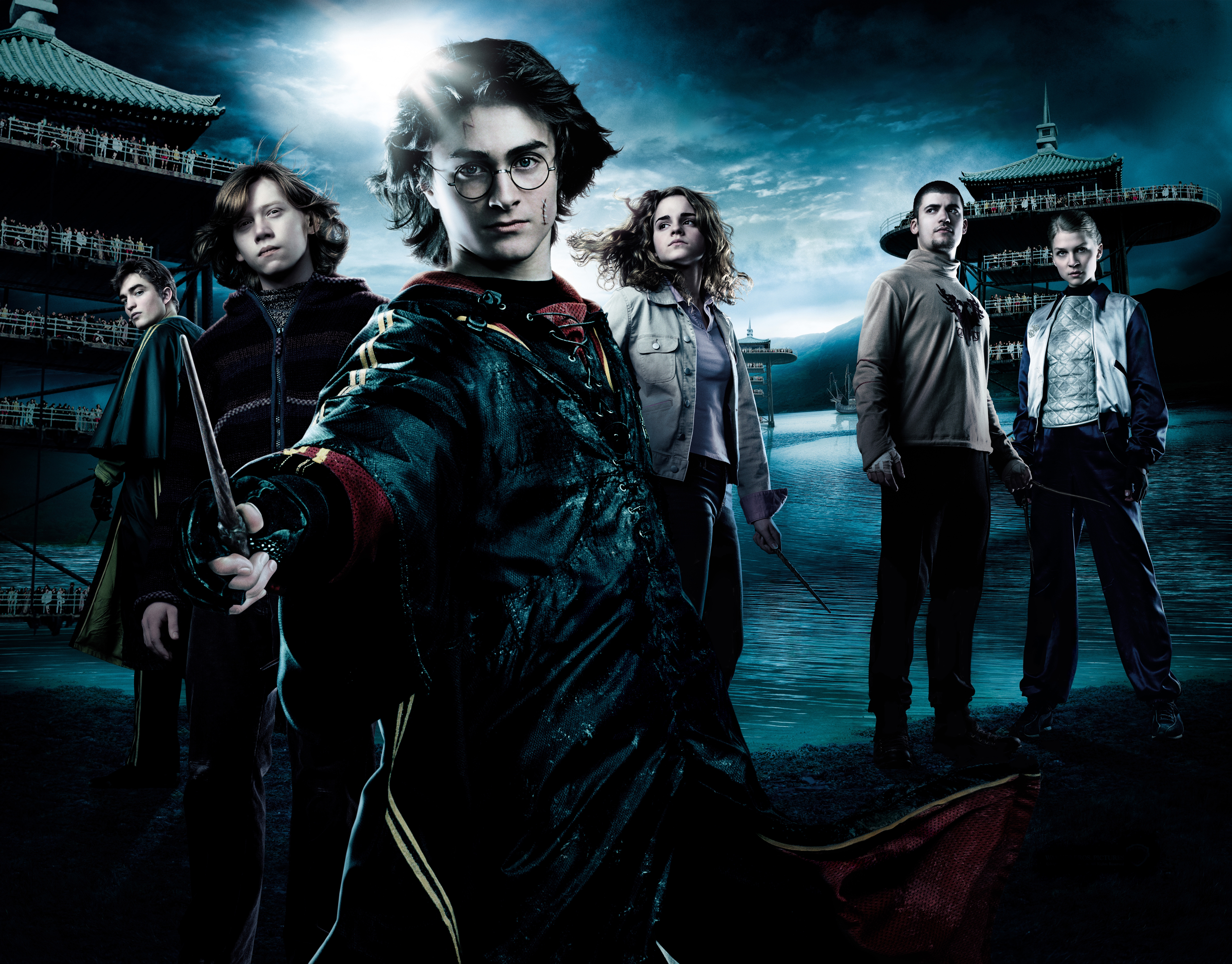 HD wallpaper, 8K, 5K, Daniel Radcliffe As Harry Potter, Ron Weasley, Harry Potter And The Goblet Of Fire, Emma Watson As Hermione Granger