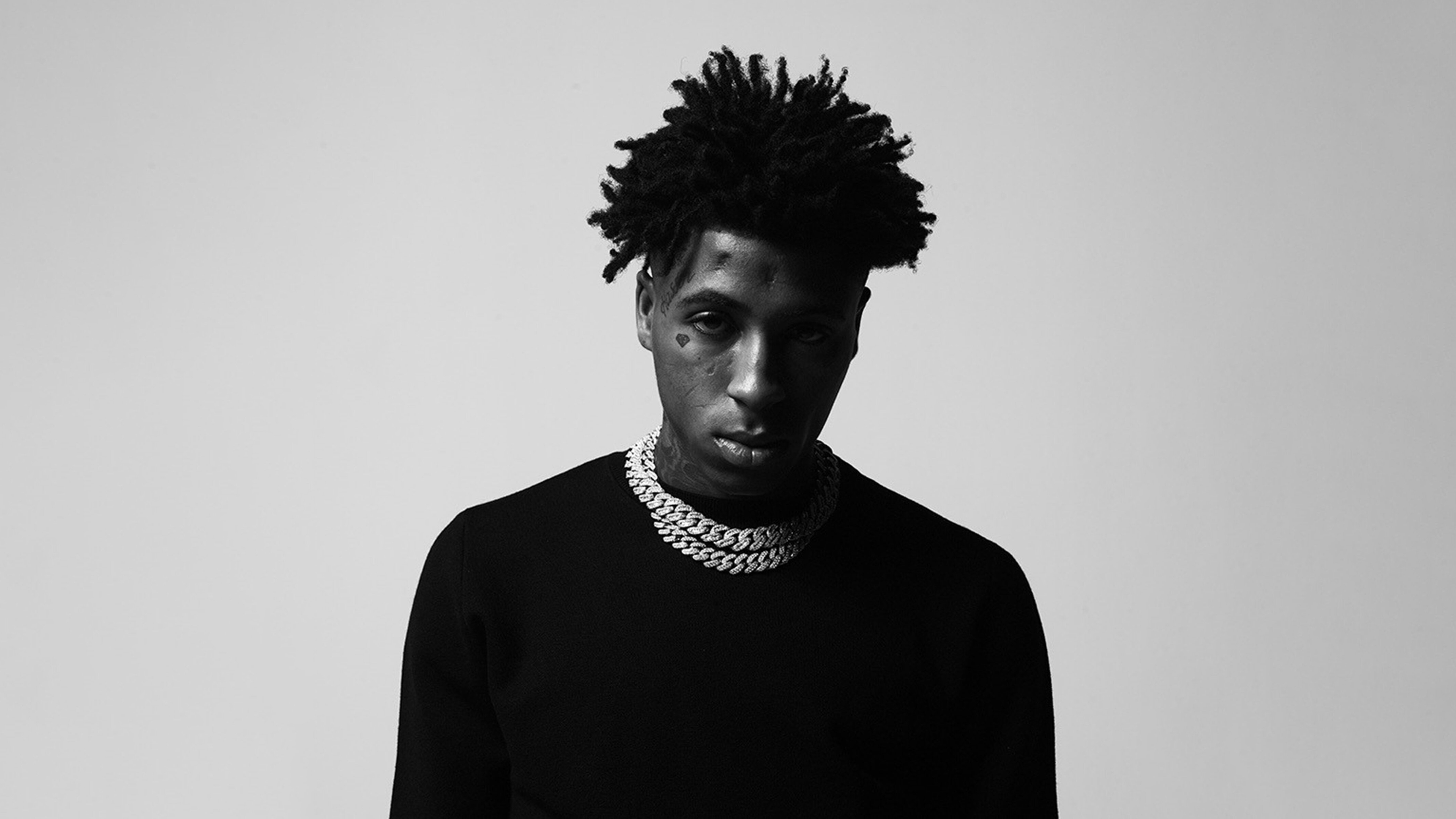 HD wallpaper, American Rapper, 5K, Nba Youngboy, Monochrome, Youngboy Never Broke Again, Black And White