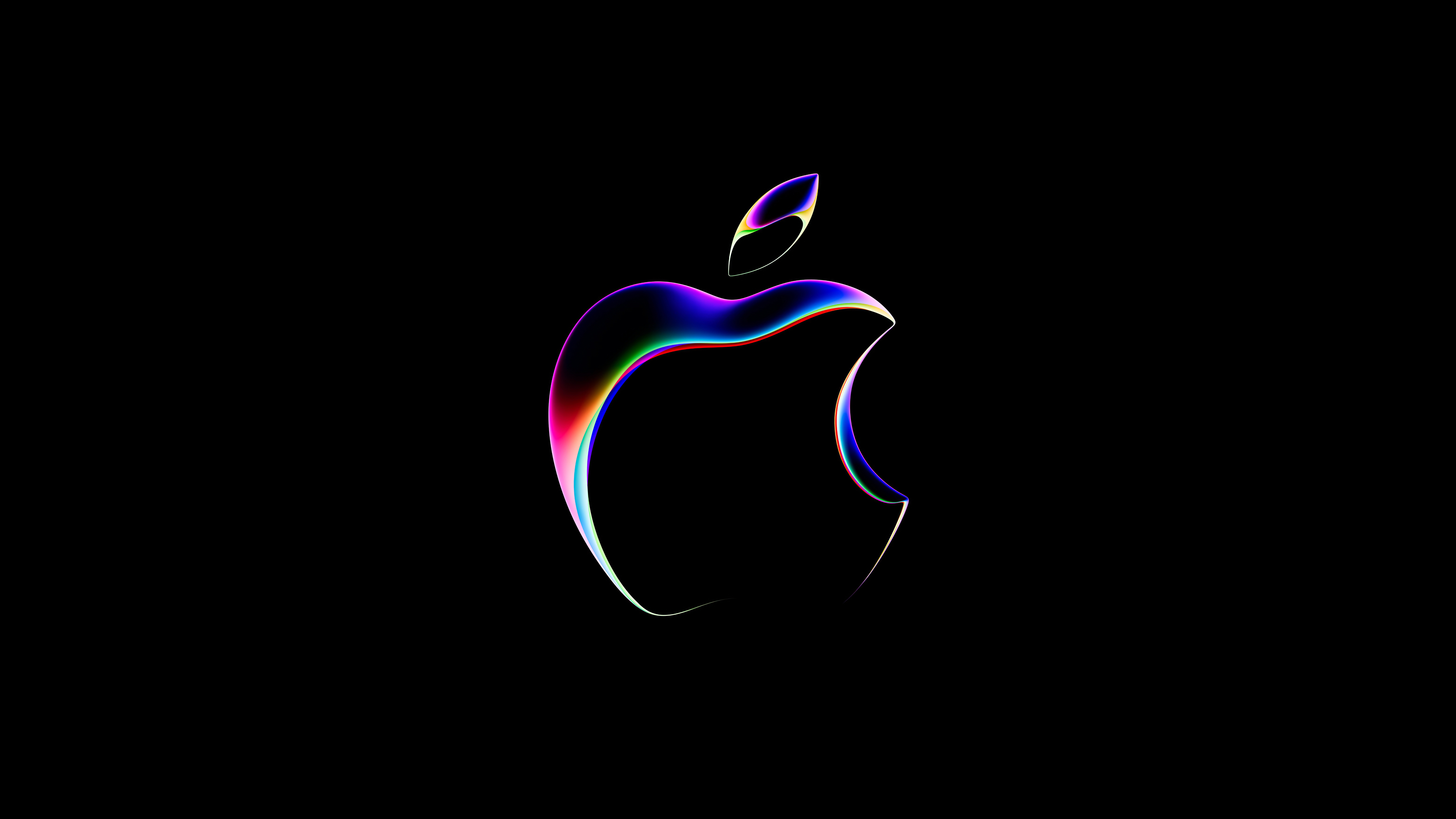 HD wallpaper, Black Background, Apple Logo, Wwdc 2023, 8K, 5K