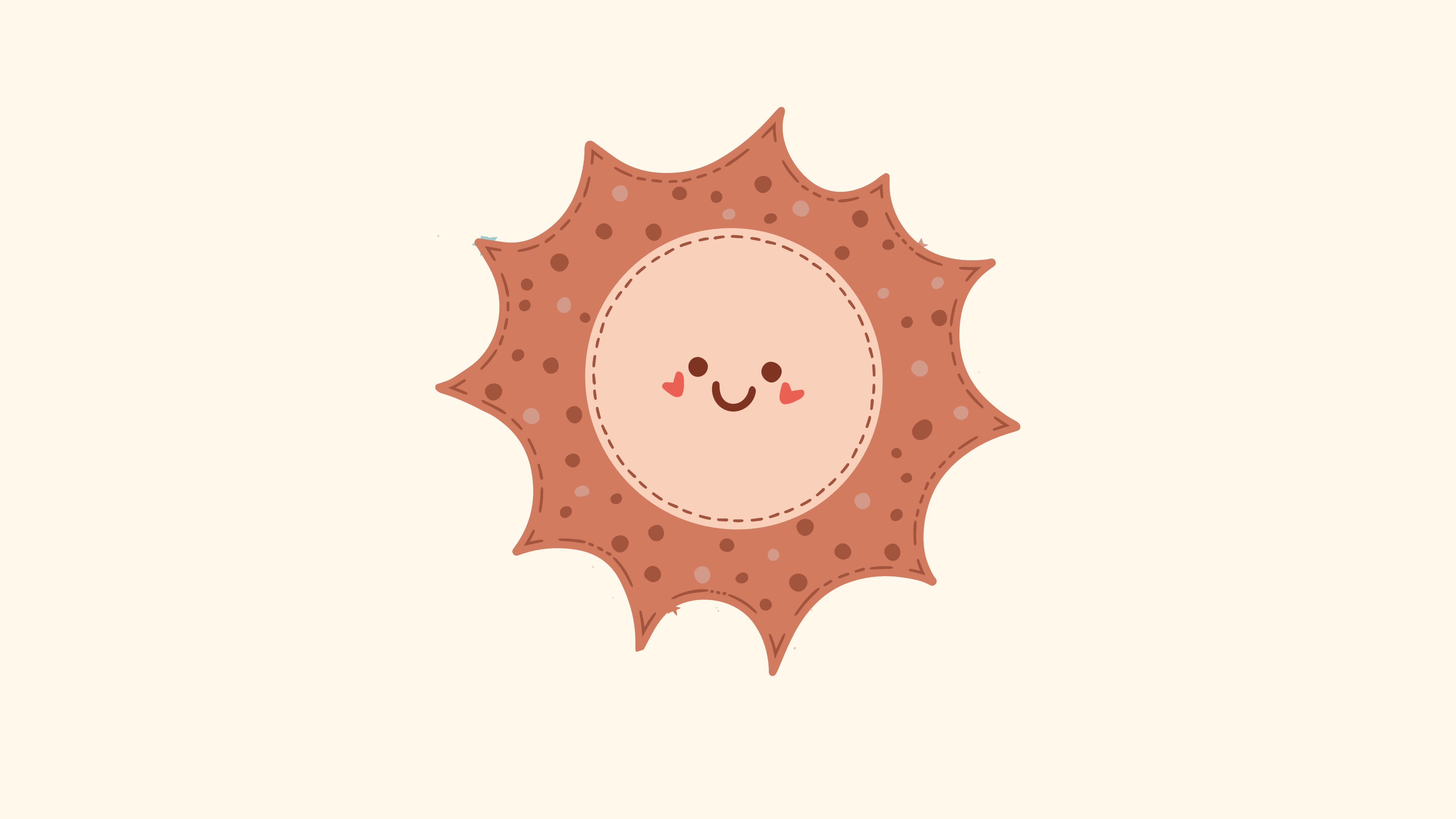 HD wallpaper, Cute Face, Kawaii Smiley, Cartoon, Kawaii Face, Cute Smiley, 5K, Kawaii Sun