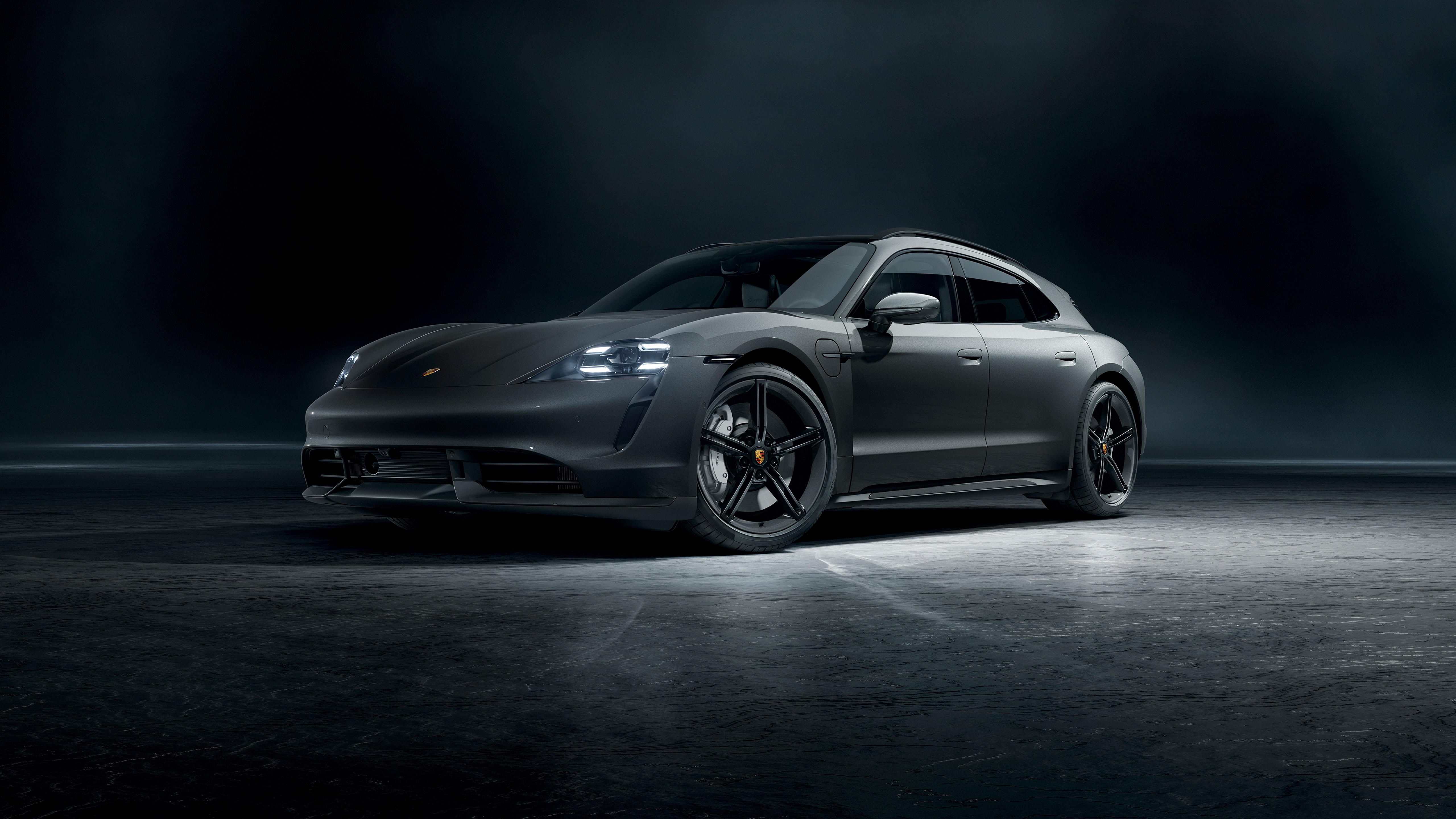 HD wallpaper, Porsche Taycan Sport Turismo, 5K, Dark Aesthetic