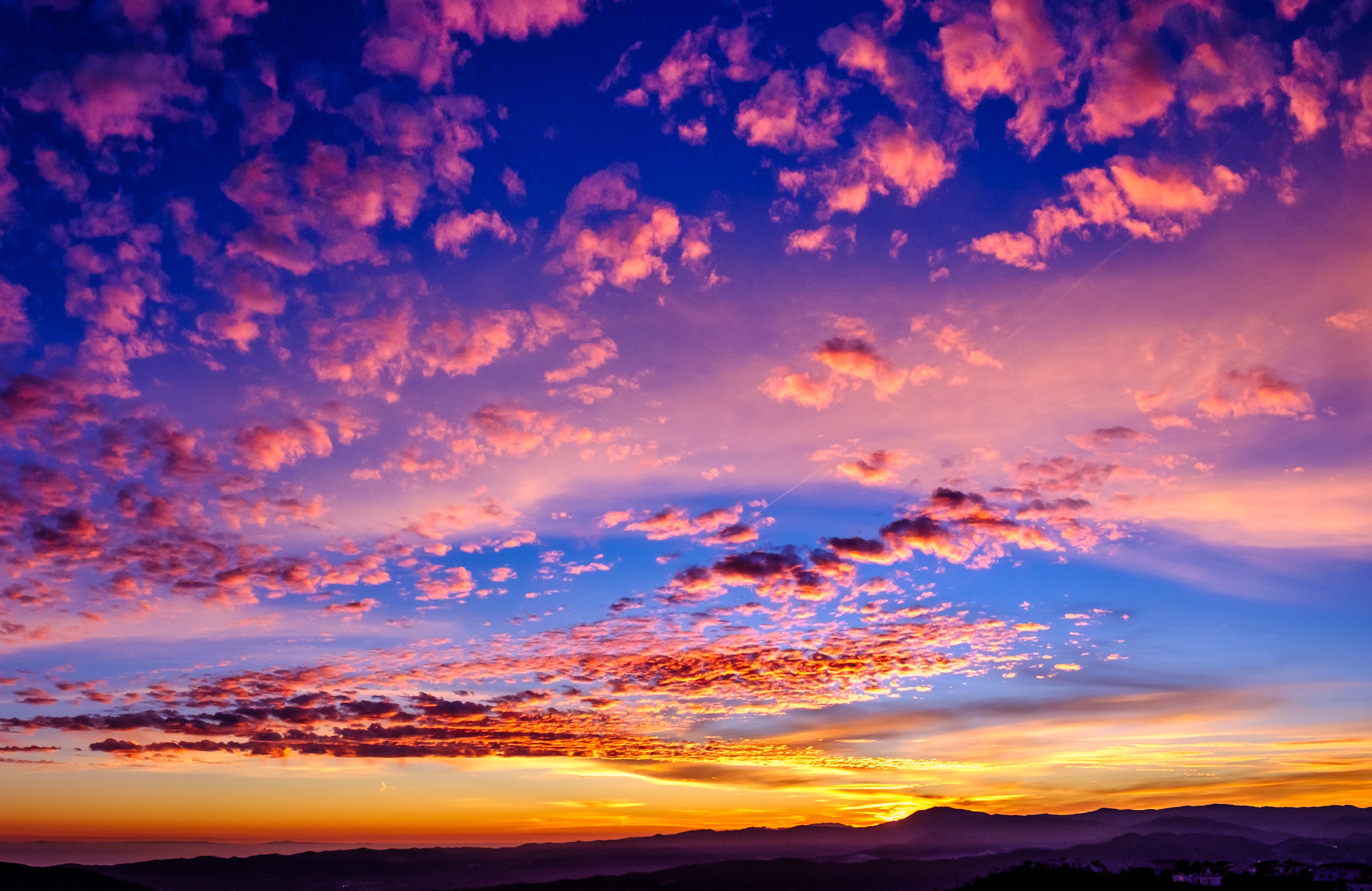 HD wallpaper, Landscape, Sunset, 5K, Golden Hour, Clouds