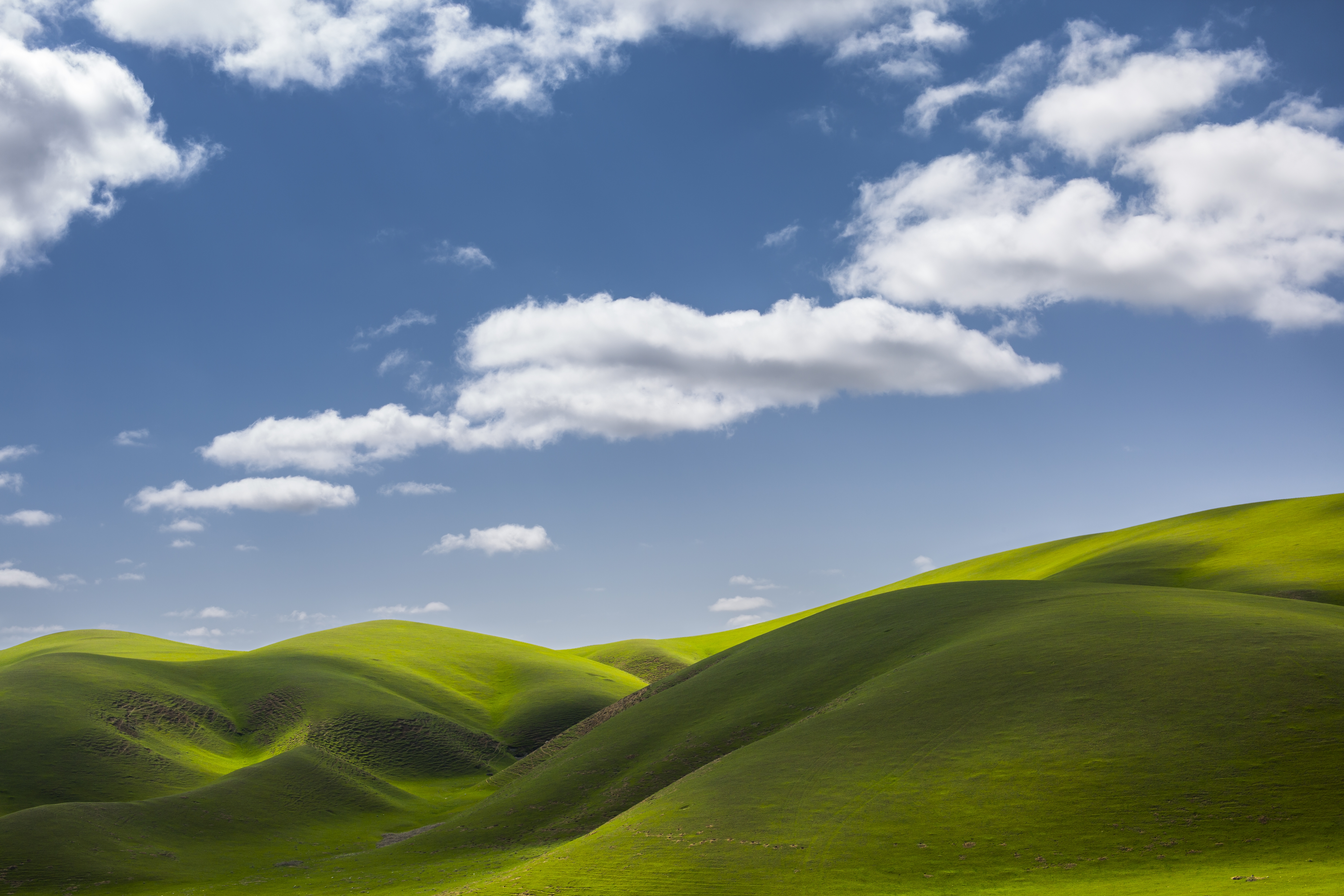HD wallpaper, 5K, Green Fields, Sunny Day, Scenery, Landscape, Clouds