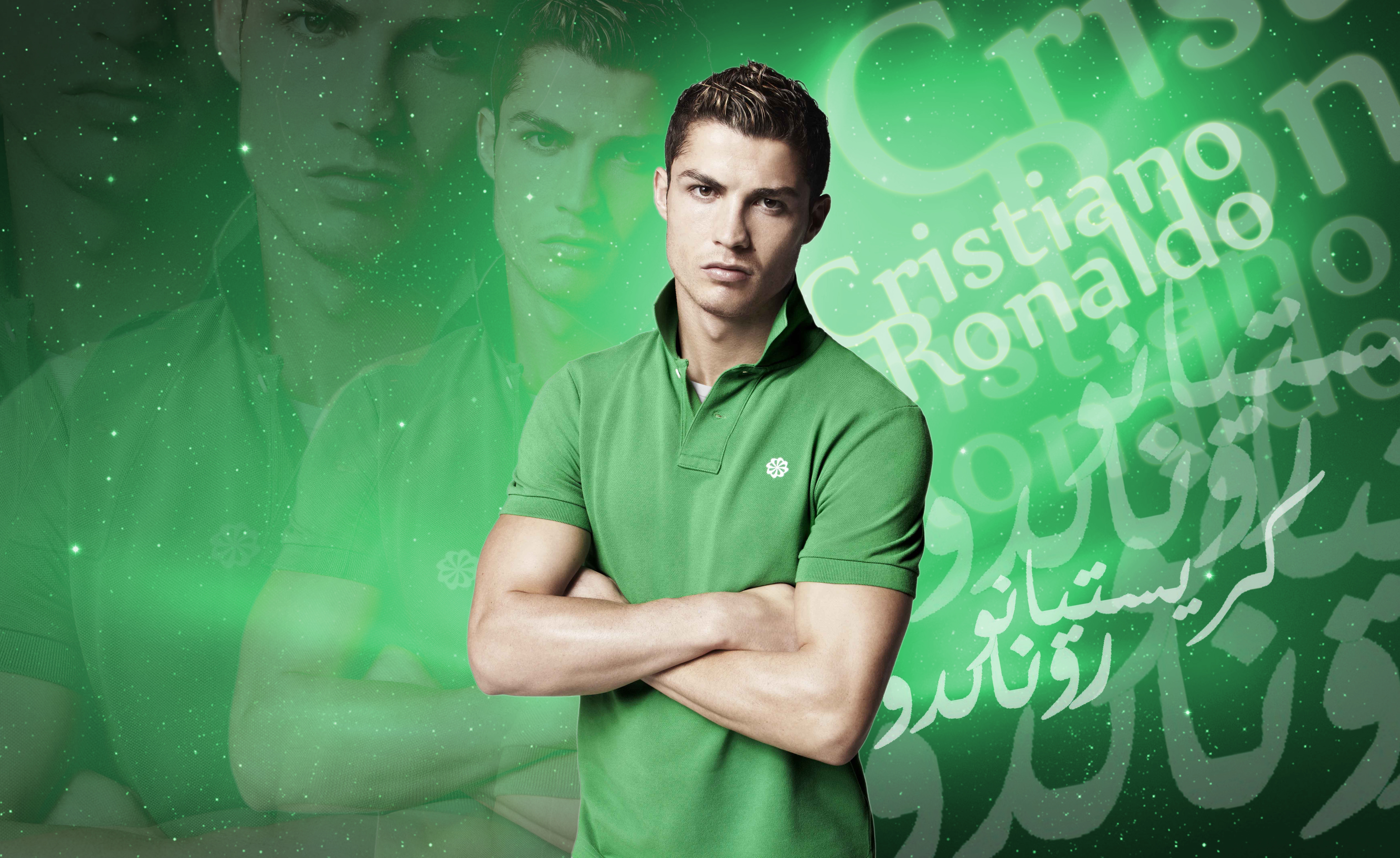 HD wallpaper, Green, Cristiano Ronaldo, Portugal Football Player, Portuguese Soccer Player, 5K, Green Background