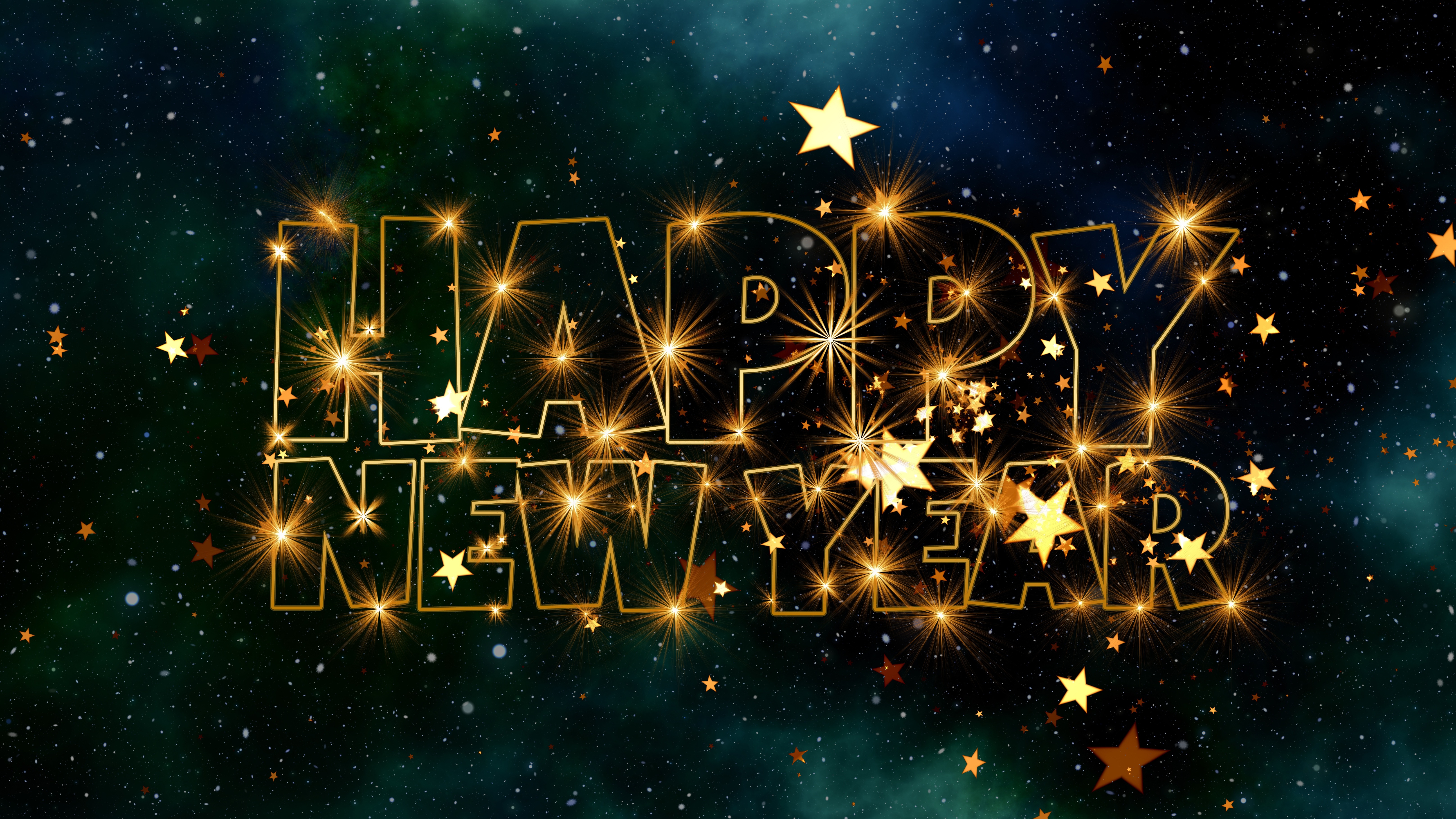 HD wallpaper, 5K, Girly Backgrounds, Stars, Happy New Year