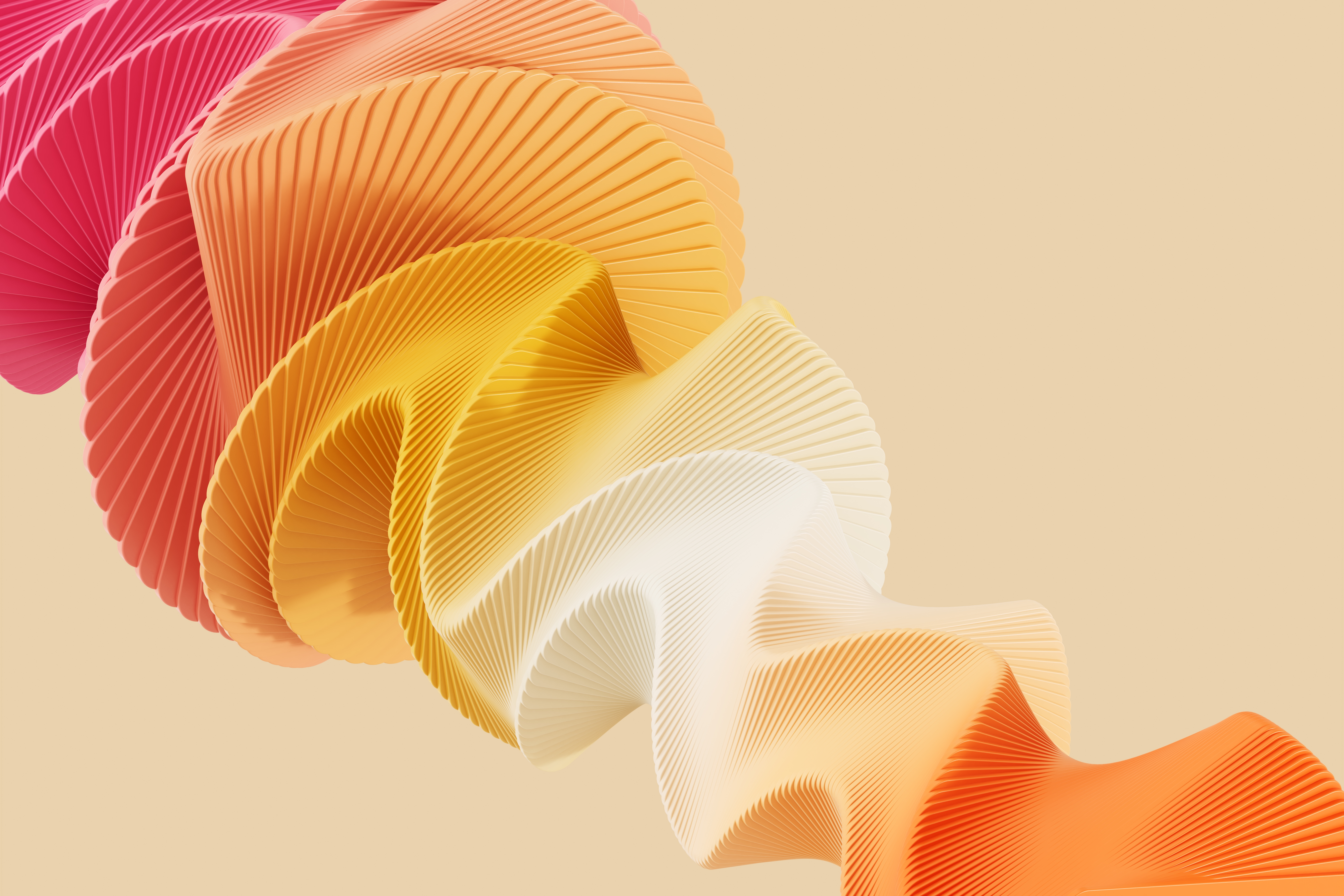 HD wallpaper, Spiral, Hypnosis, Orange Abstract, Realme Pad 2, Official, 5K, Stock, 3D Shapes