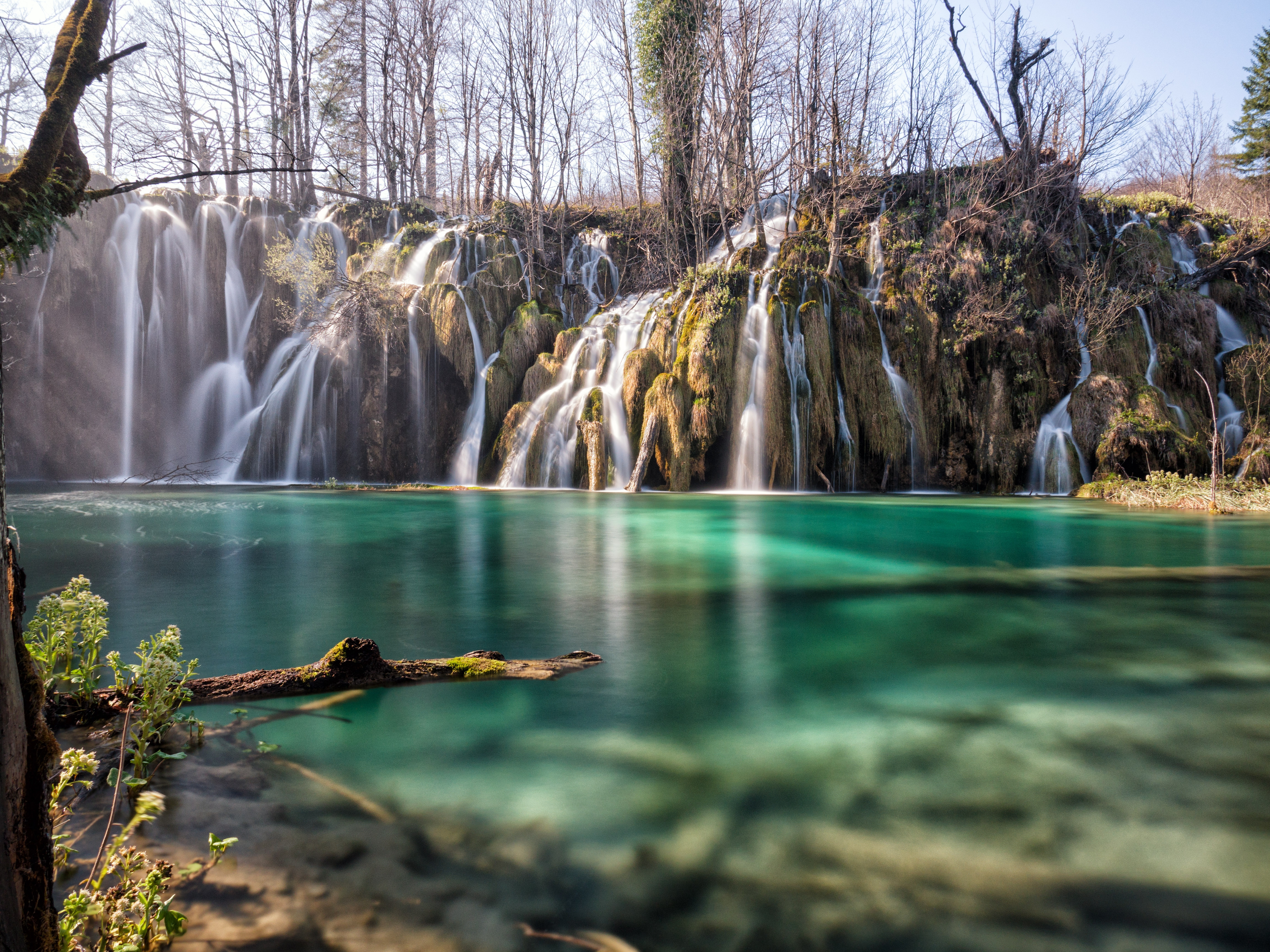 HD wallpaper, Plitvice Lakes, 5K, Long Exposure, Landscape, Croatia, Waterfall