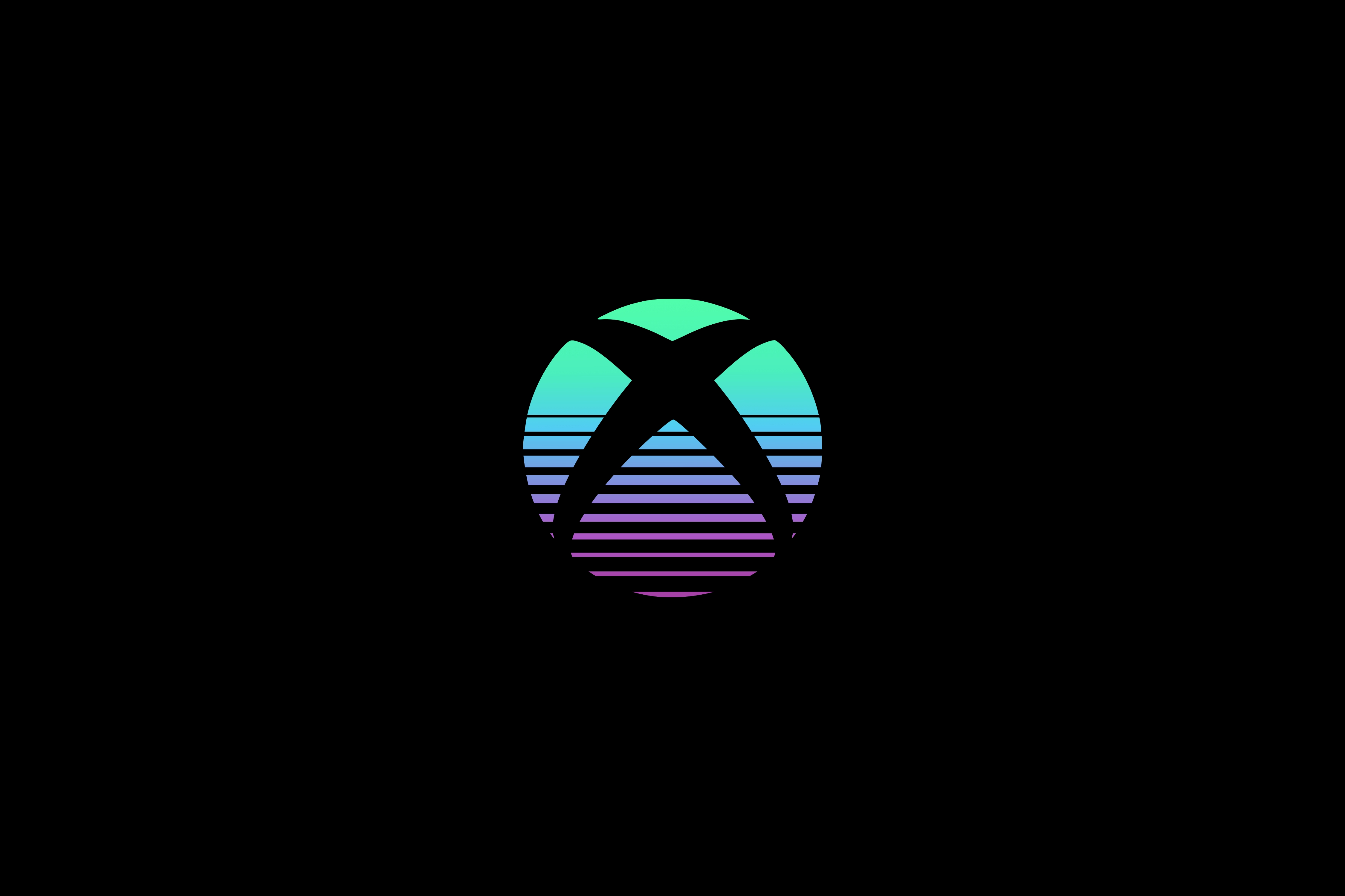 HD wallpaper, Xbox, Logo, Amoled, Simple, 5K, Black Background, Gradient