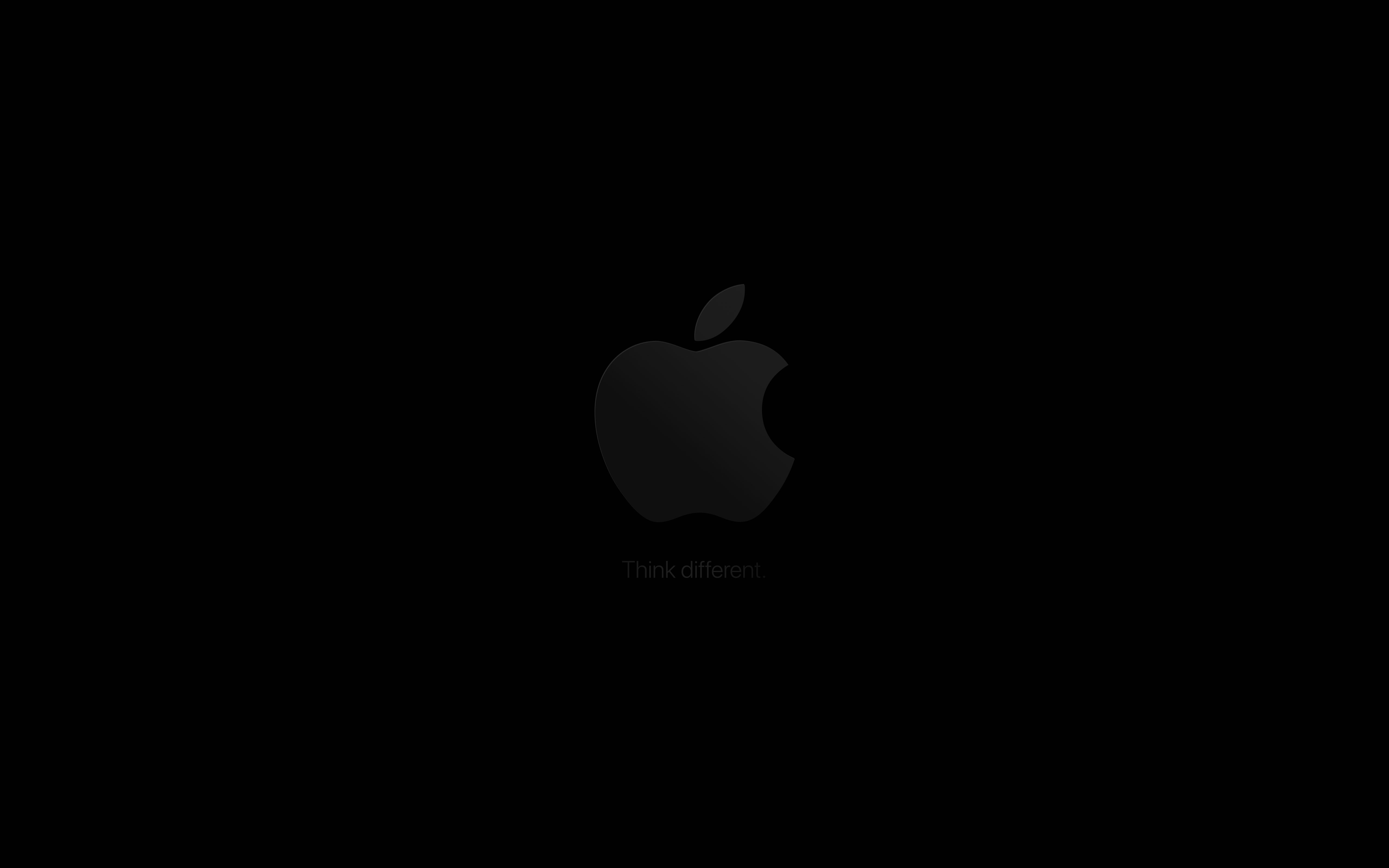 HD wallpaper, Dark Background, Minimal Logo, 5K, Think Different, Apple Logo