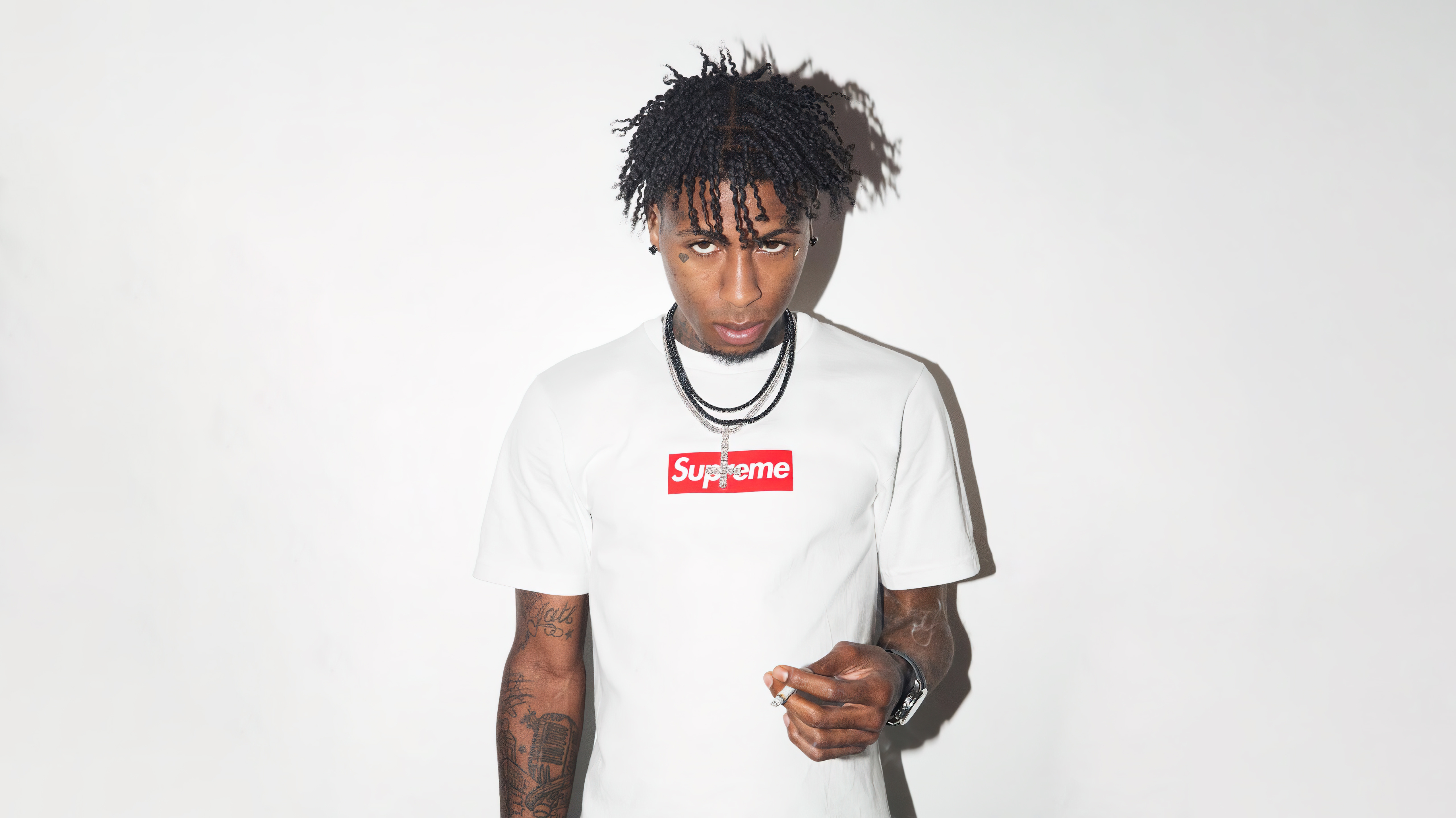 HD wallpaper, Supreme, 5K, American Rapper, Youngboy, Youngboy Never Broke Again, Nba Youngboy, White Background