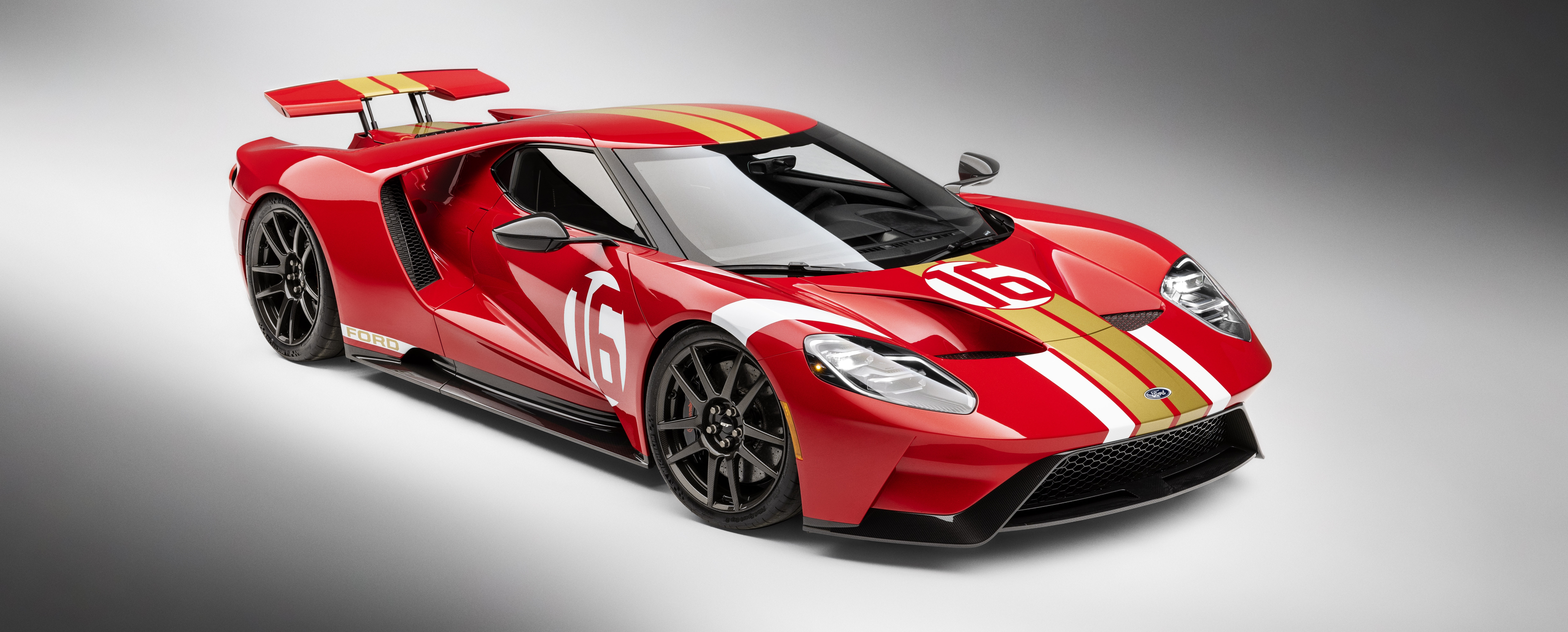 HD wallpaper, Sports Cars, 5K, 8K, Ford Gt Alan Mann Heritage Edition, Red Cars, 2022