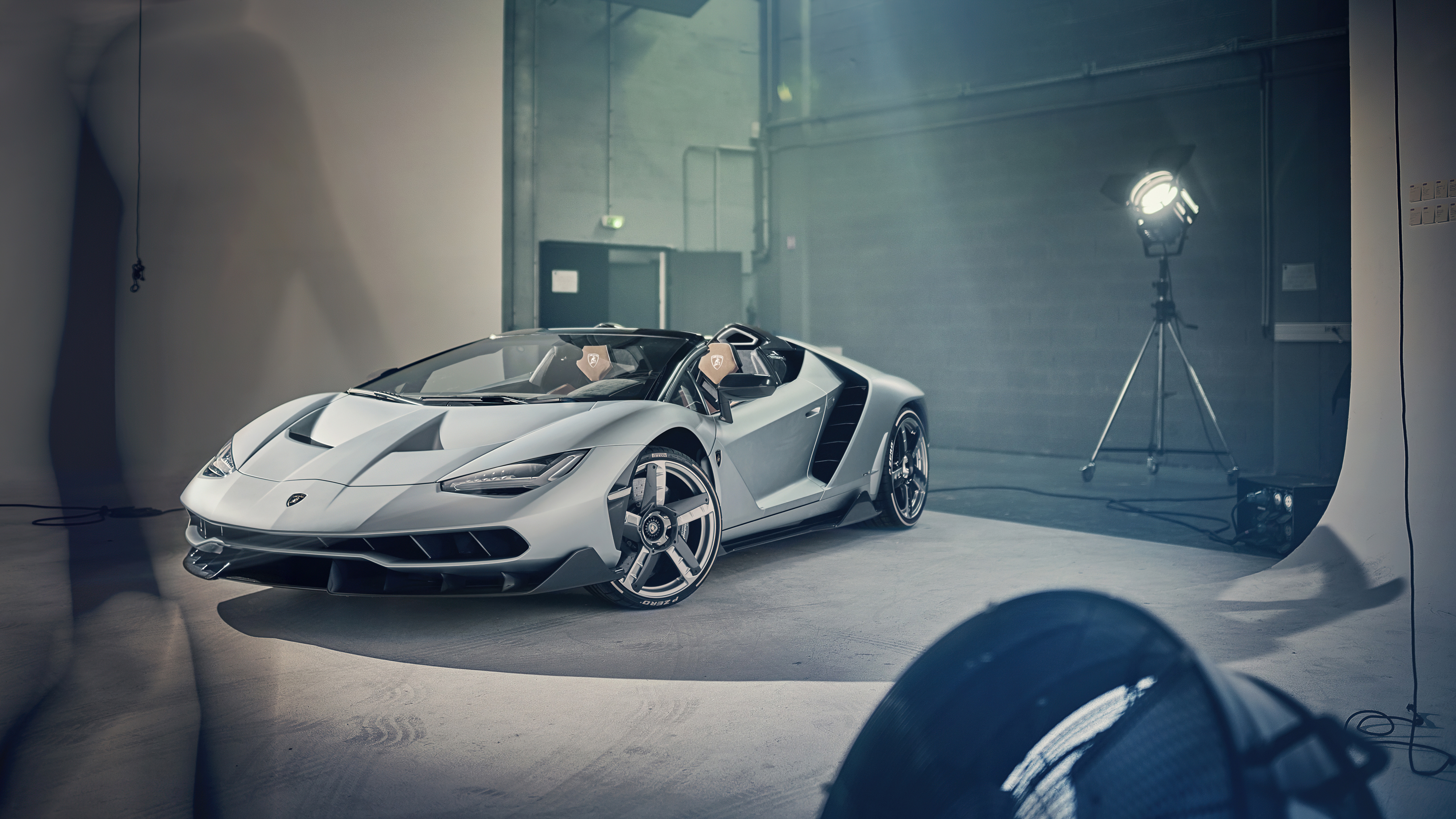 HD wallpaper, Studio, Lamborghini Centenario Roadster, 5K