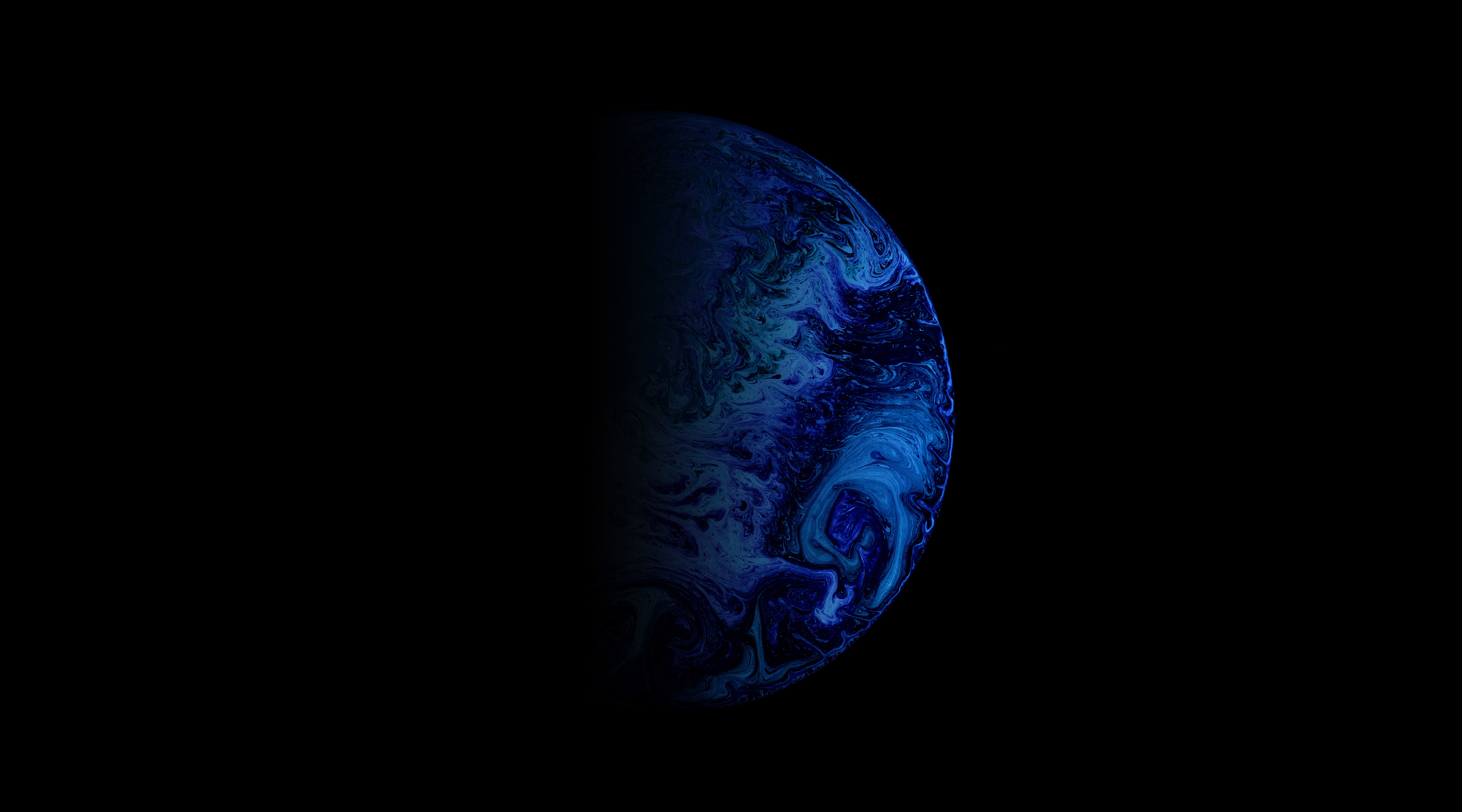 HD wallpaper, Amoled, 5K, Planet, Outer Space, Blue, Black Background, Astronomy, 8K