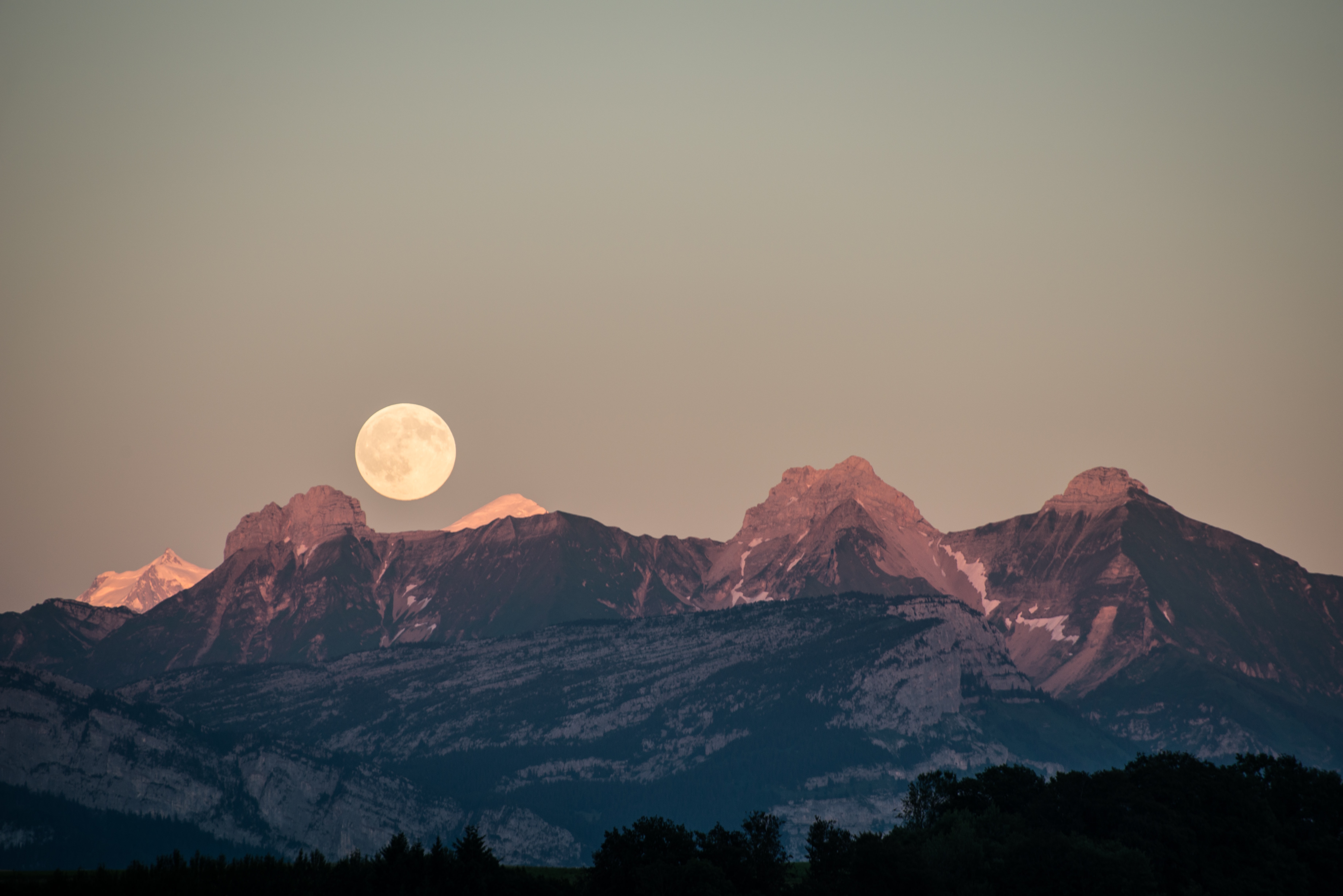 HD wallpaper, Moon, Scenic, Mountains, 5K, 8K, France