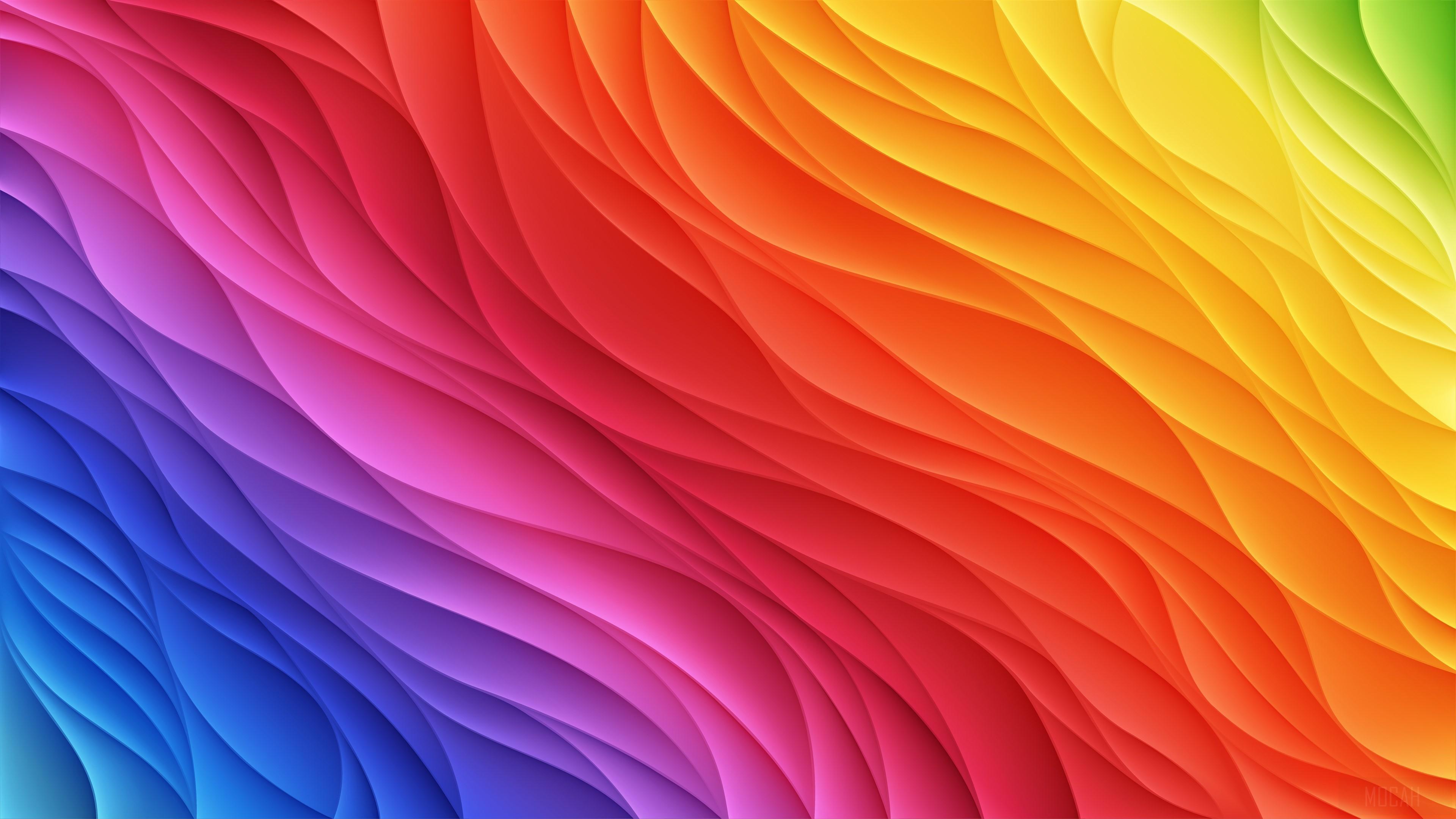 HD wallpaper, Abstract Blue Red Yellow 4K