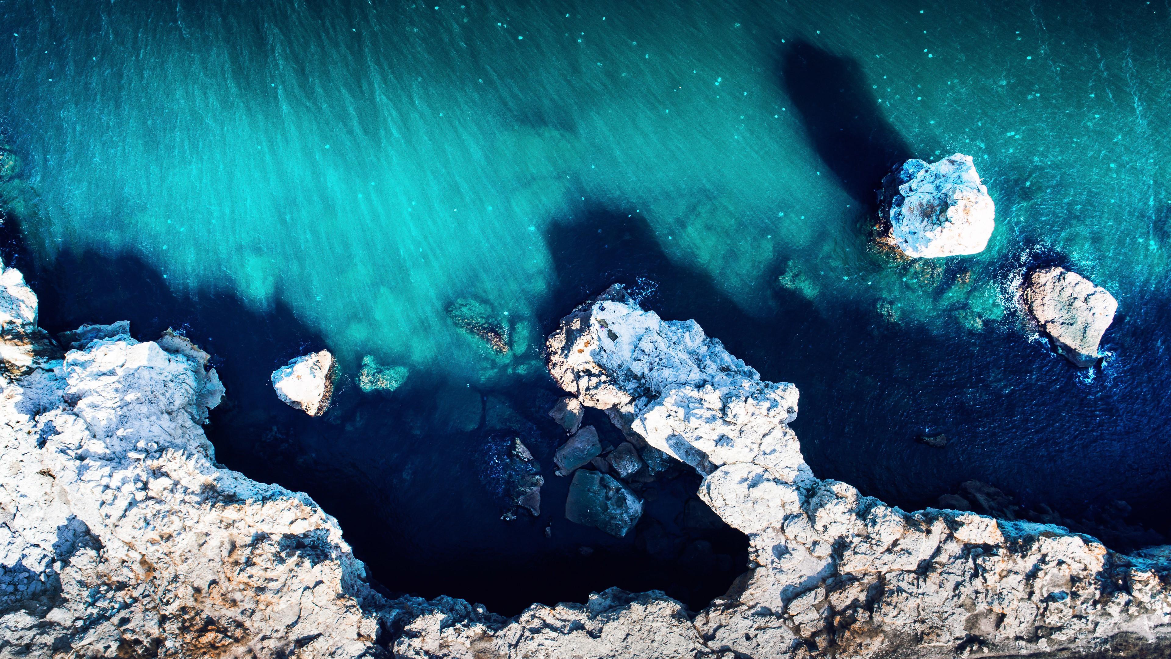 HD wallpaper, Aerial Drone Island Beach View 4K