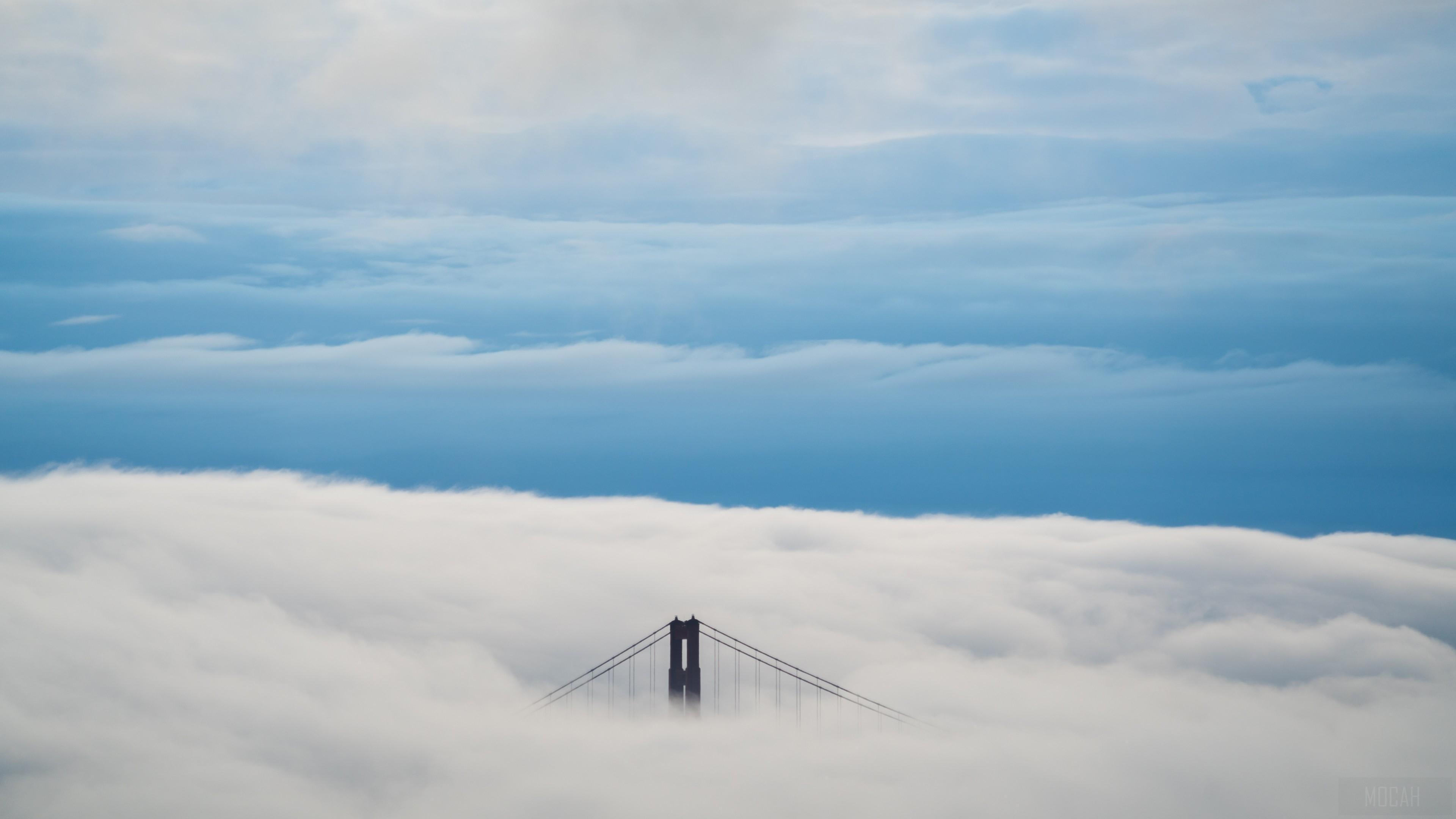 HD wallpaper, Aerial View Of Bridge Under Clouds 4K
