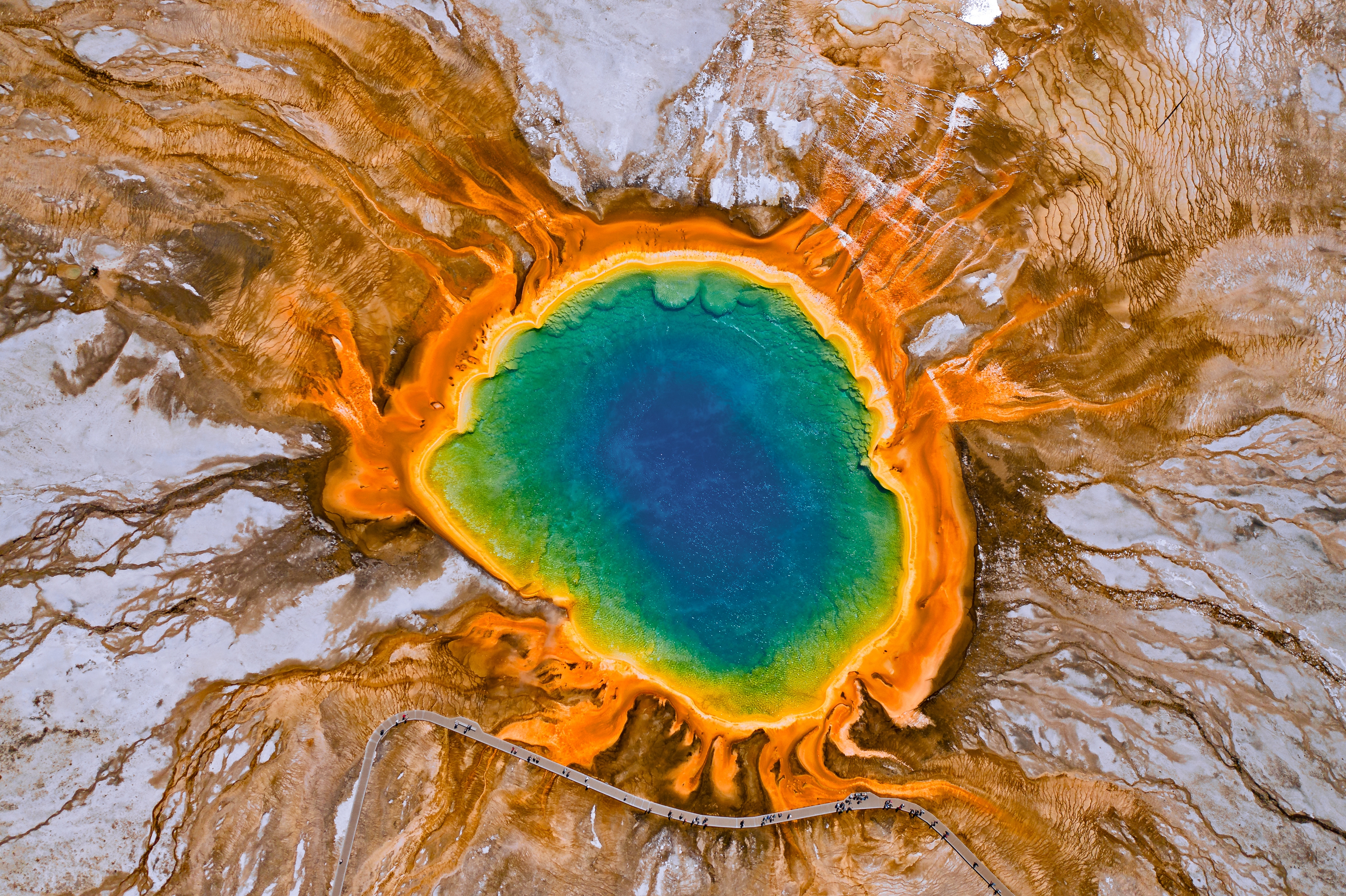 HD wallpaper, Aerial View, Volcano, Yellowstone Caldera, Wyoming, Yellowstone National Park